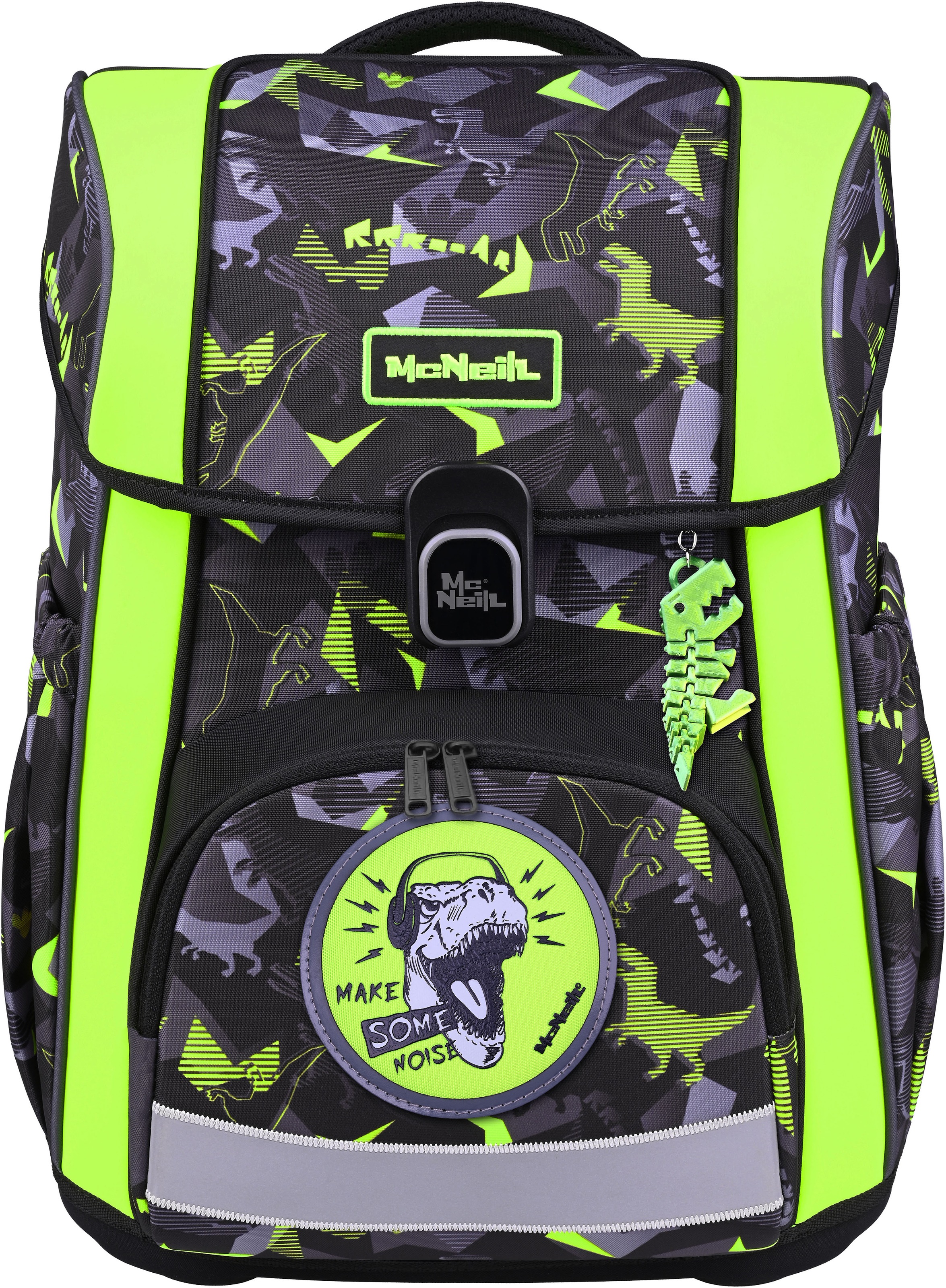 McNeill Schulranzen »Bravo, inkl. Etui, Turnbeutel,« Reflektierende Streifen auf den Schultergurten;Retroreflektierende Flächen