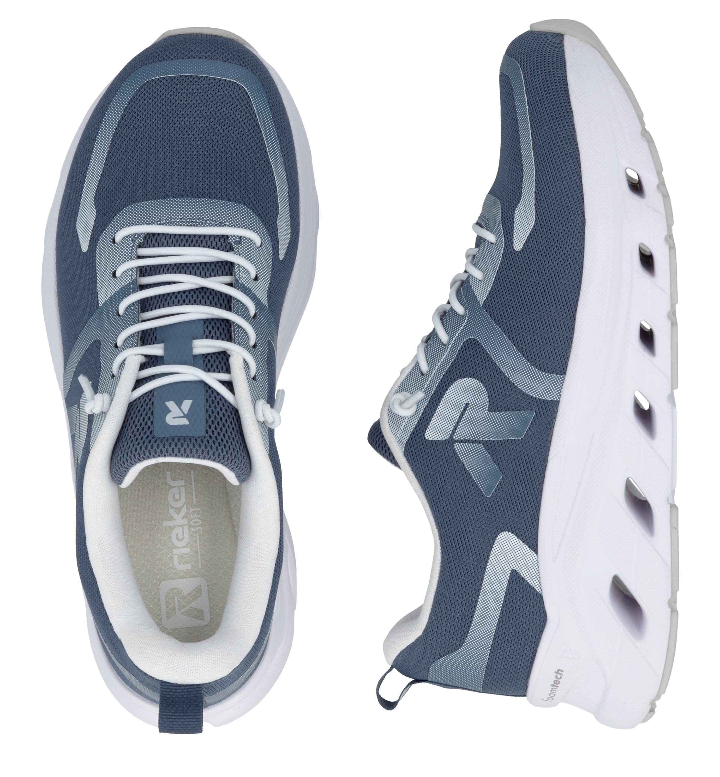 RIEKER Sport Slip-On Sneaker  Sportschuh, Freizeitsneaker, Halbschuh zum Schlupfen