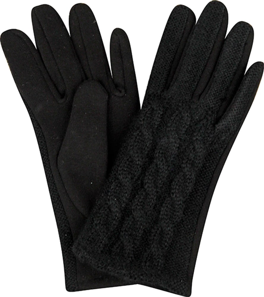 Capelli New York Damen Strickhandschuhe in schwarz