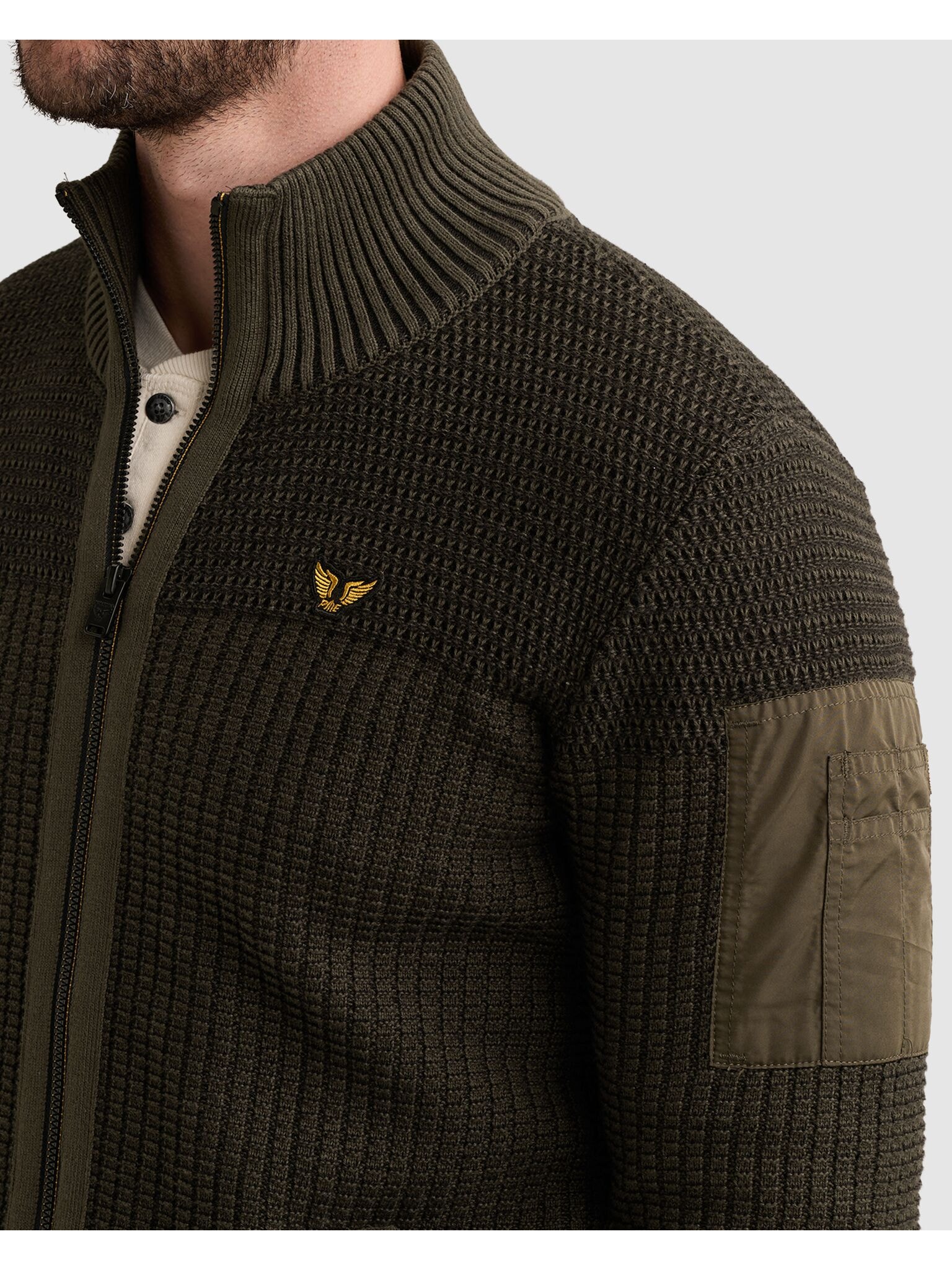 PME LEGEND Cardigan mit markanter Struktur, Baumwolle, Regular Fit