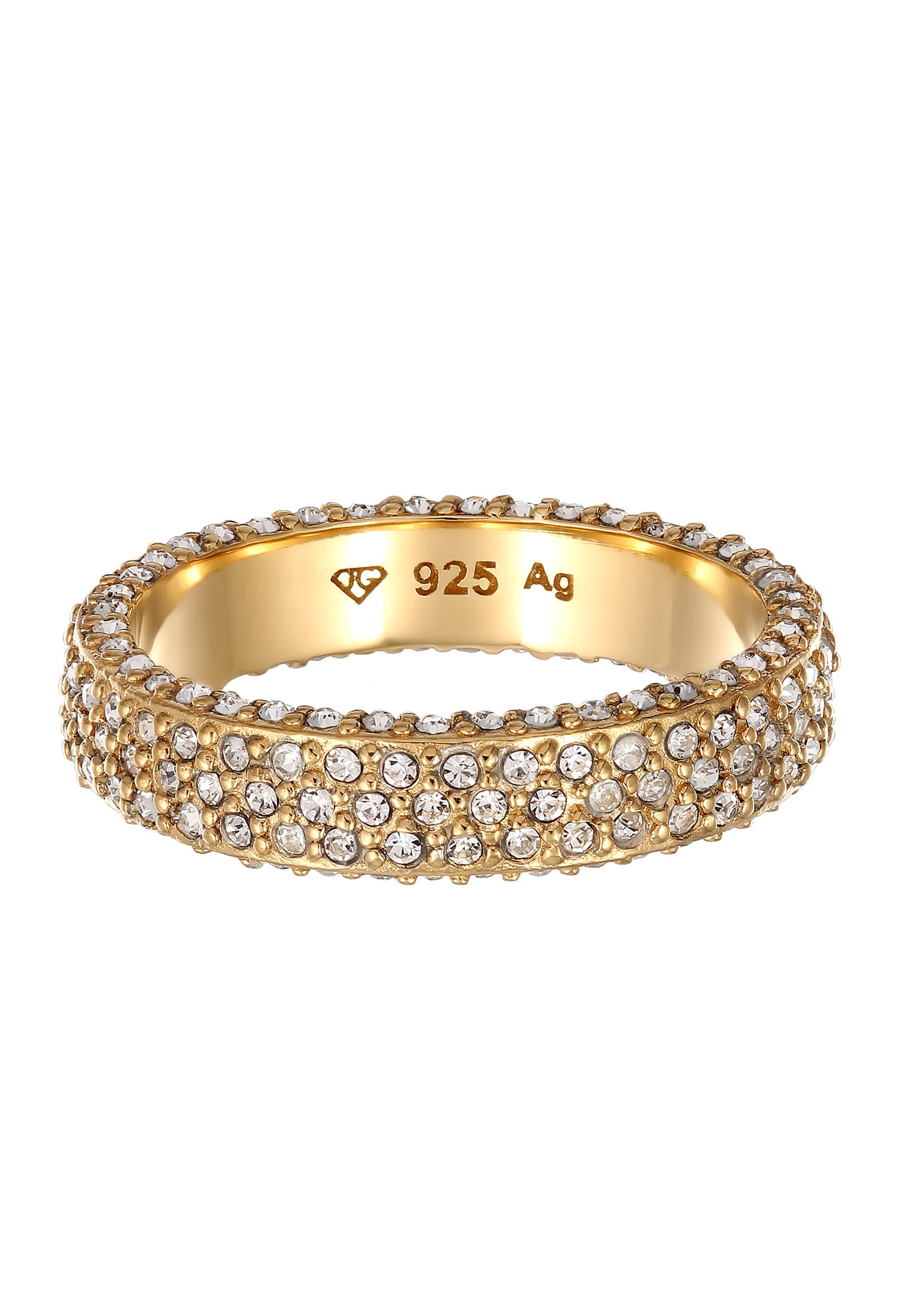 Elli Silberring »Ring Kristall Weiß 925 Sterling Silber«