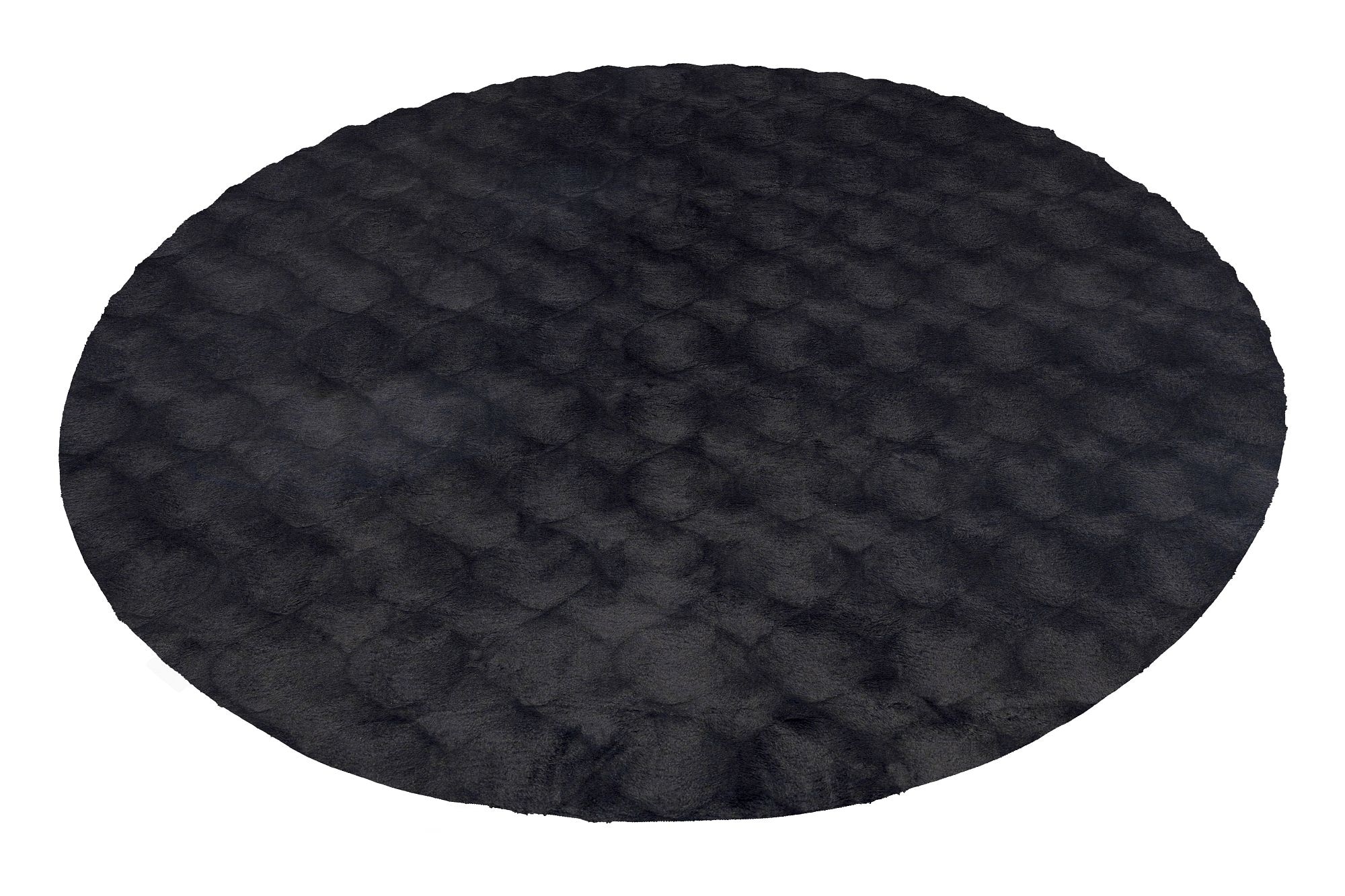 Obsession Teppich »Diamond Cut 800« rund 30 mm Höhe Uni Farben, Hoch-Tief Effekt, weich & kuschelig