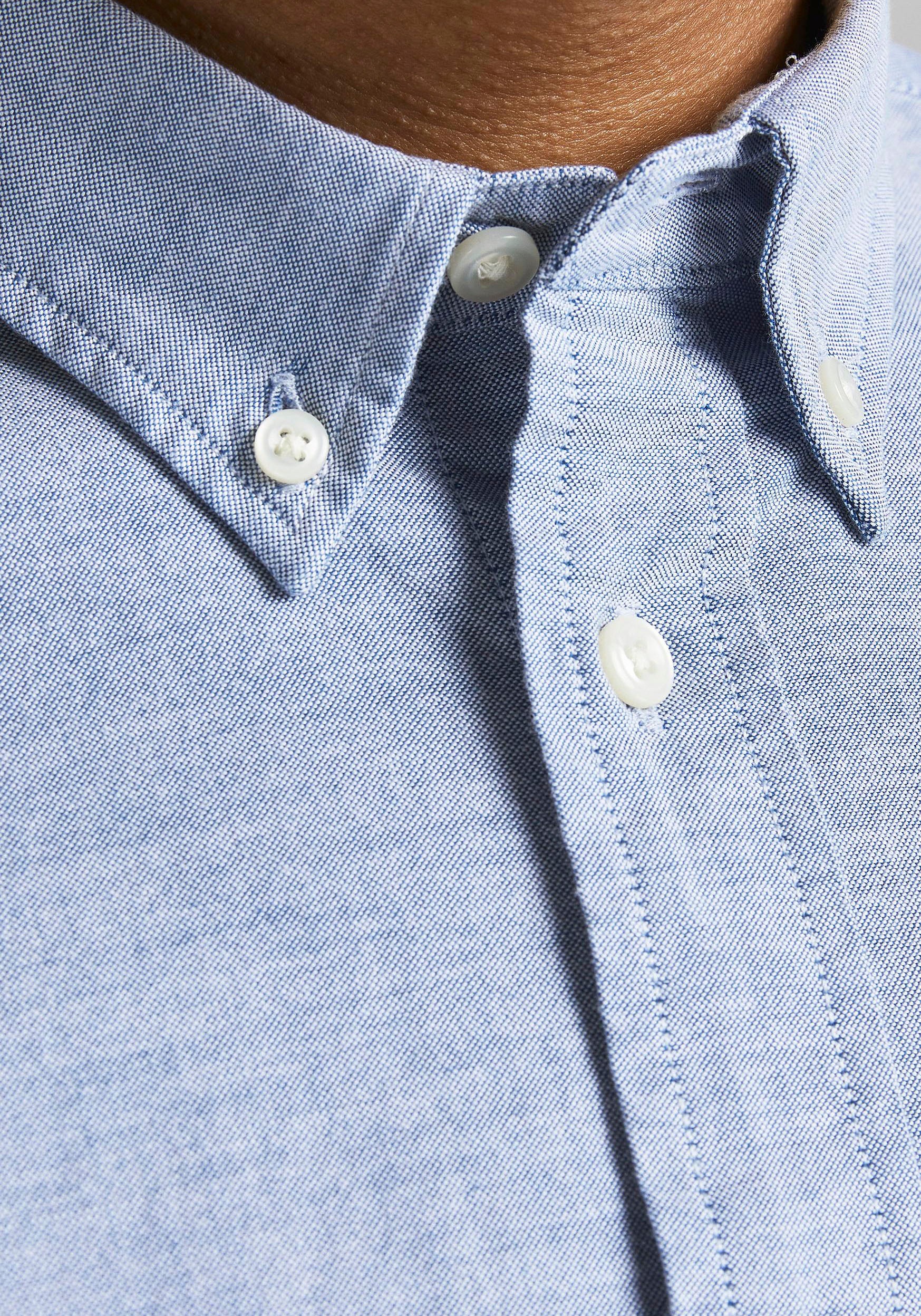 Jack & Jones Langarmhemd »BROOK OXFORD«, mit Button-Down Kragen