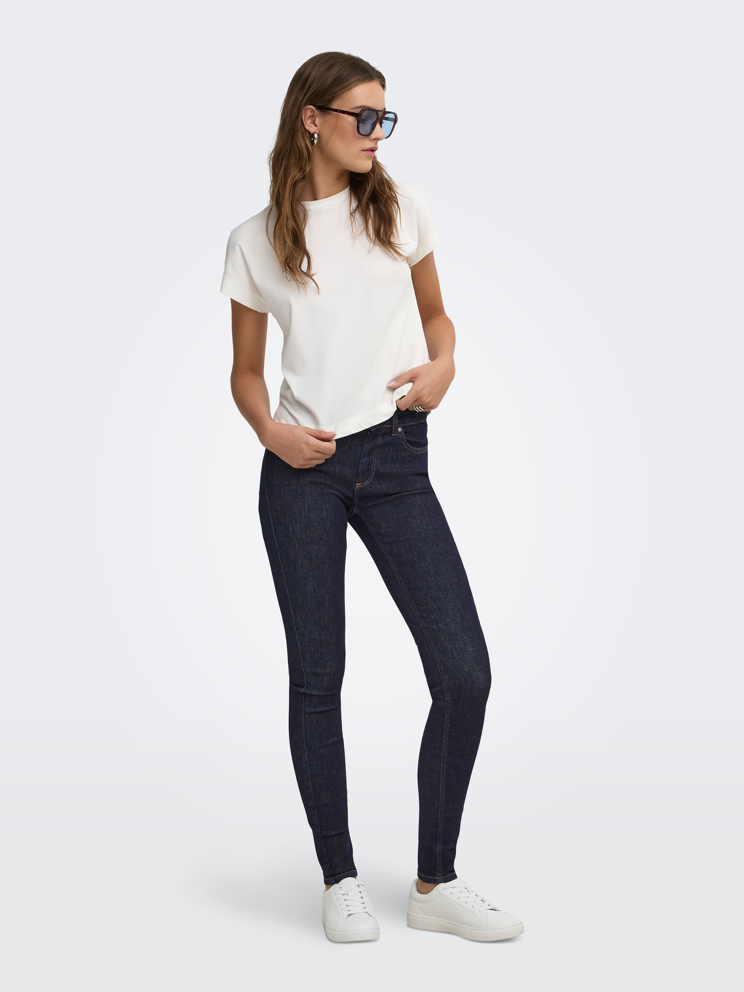 ONLY Skinny-fit-Jeans »ONLBLUSH MID SKINNY TAI774 DNM« Baumwollmischung, skinny fit