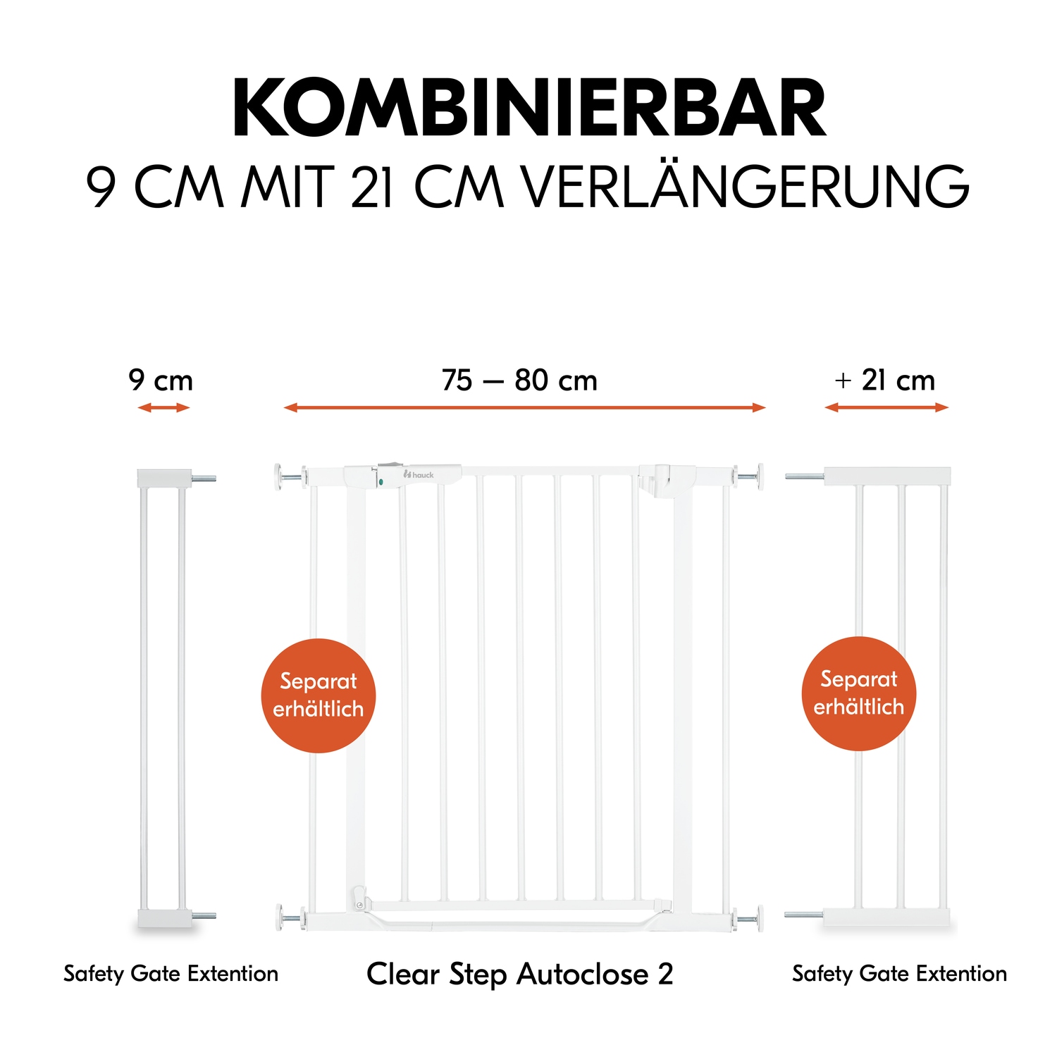 Hauck Verlängerung für Türschutzgitter »Extension, 9 cm, White«