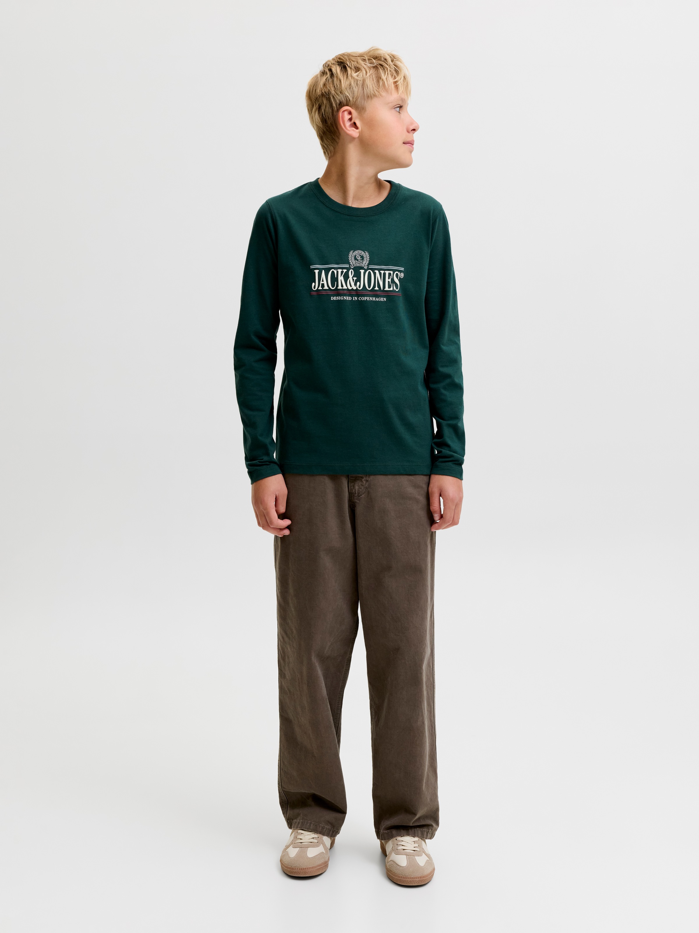 Jack & Jones Junior Langarmshirt »JORFREDERIKSBERG GRAPHIC BOX TEE LS JNR« Baumwolle, regular fit