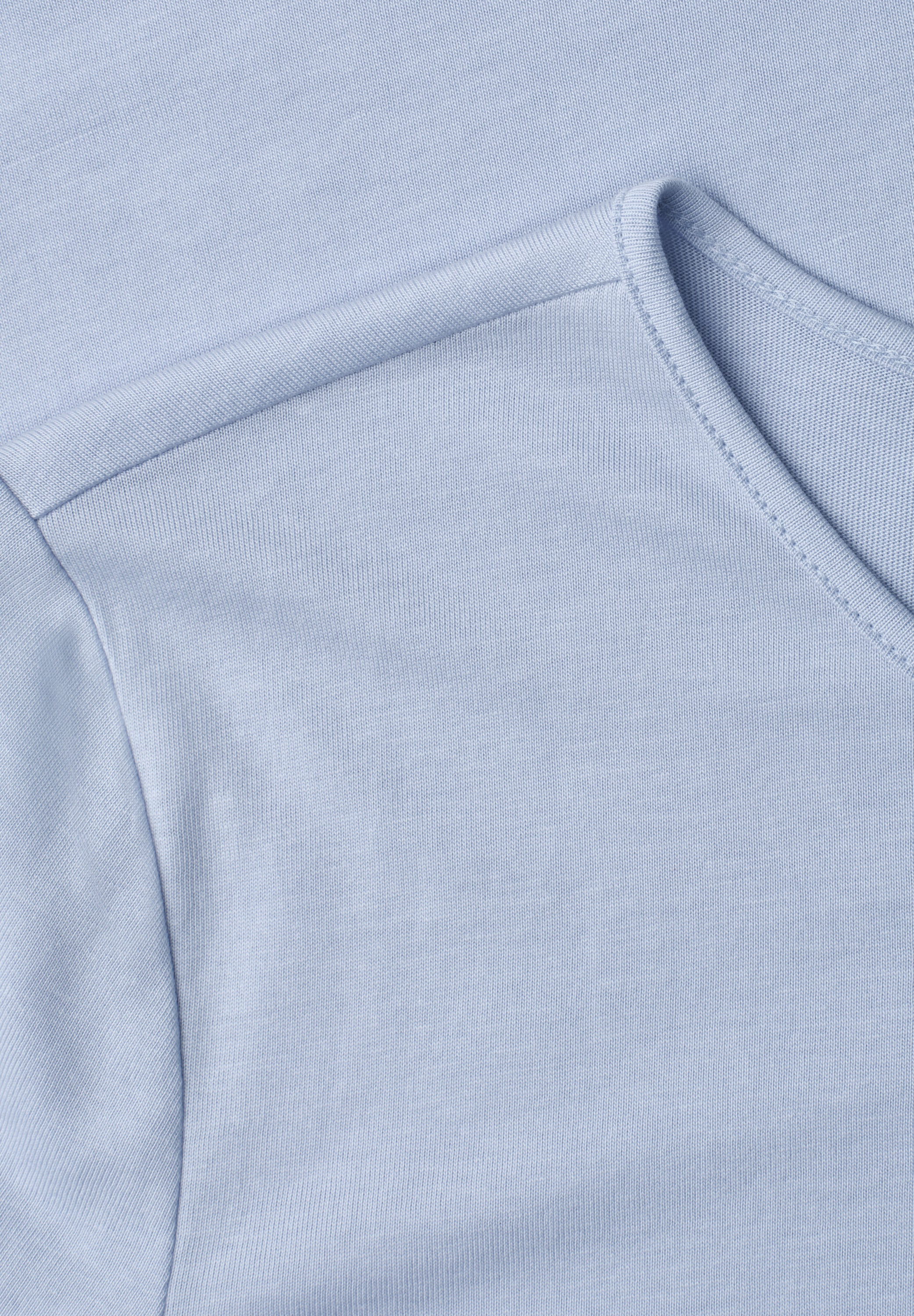 STREET ONE Kurzarmshirt Sommershirt mit Rundhals - Unifarbe