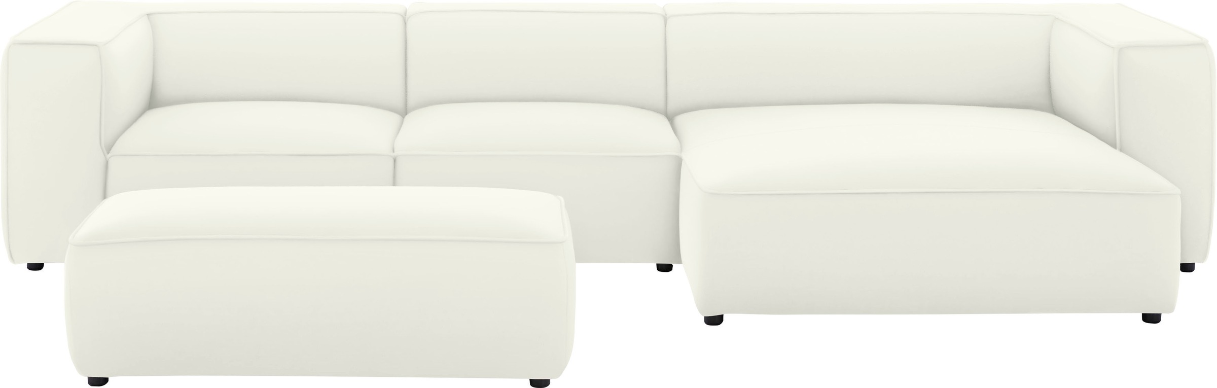 W.SCHILLIG Ecksofa »around-the-block«, mit eleganter Biese, mit Federkern, Breite 341 cm