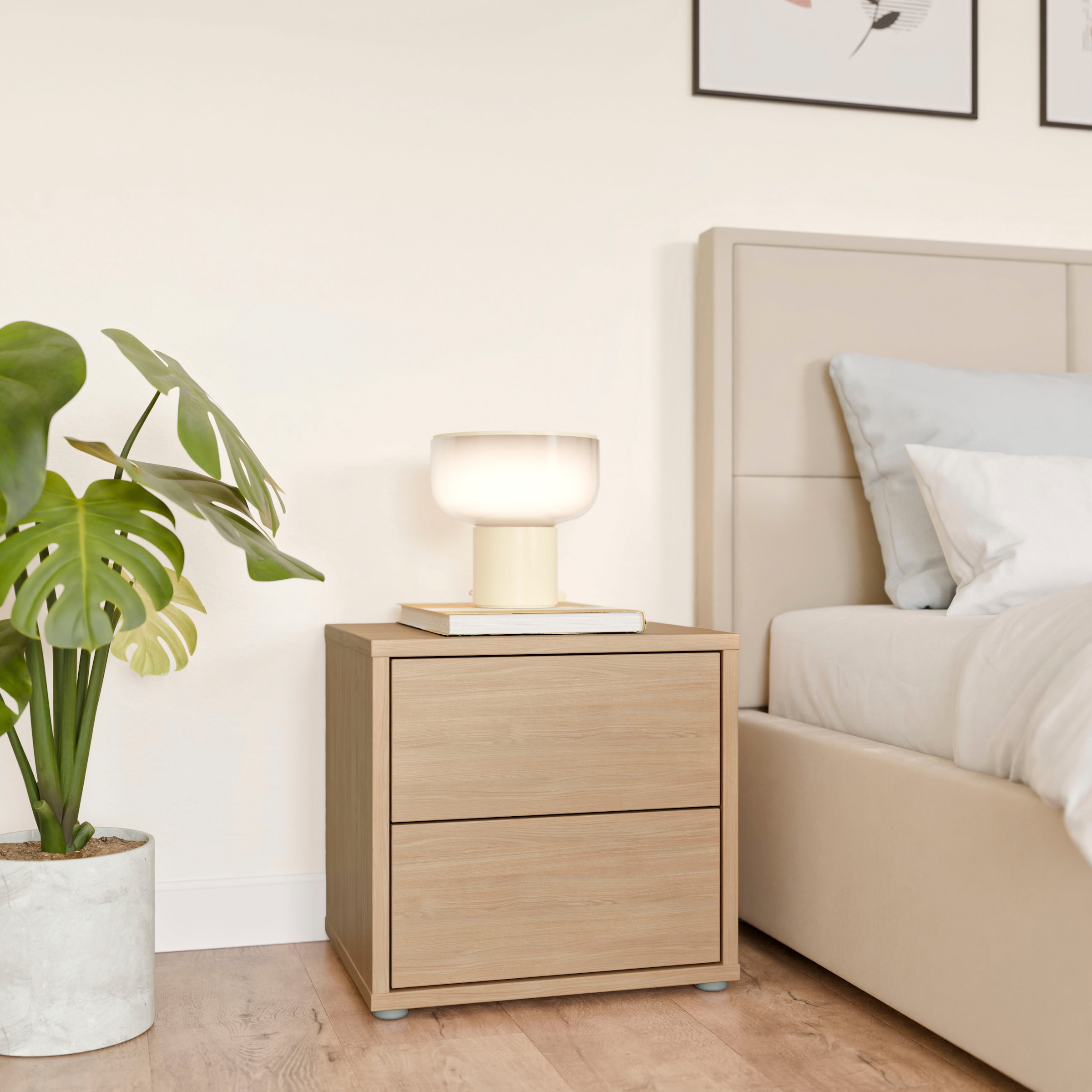 FORTE Nachtkommode »Alice Springs« Schubkästen mit Vollauszug, Push to Open