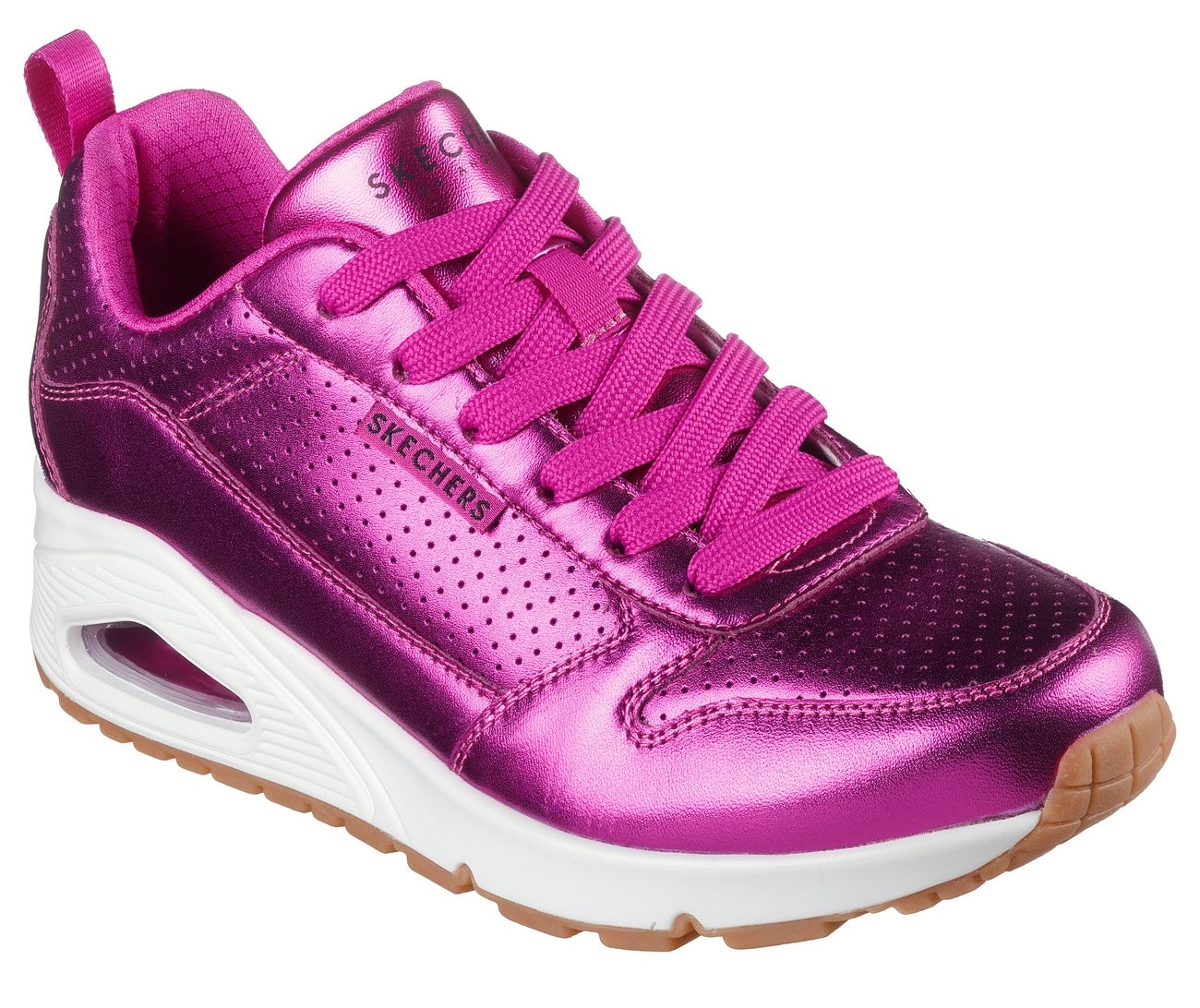 Skechers Sneaker »UNO-METALLIXS«, Keilsneaker, Plateausneaker, Schnürschuh, Halbschuh im...