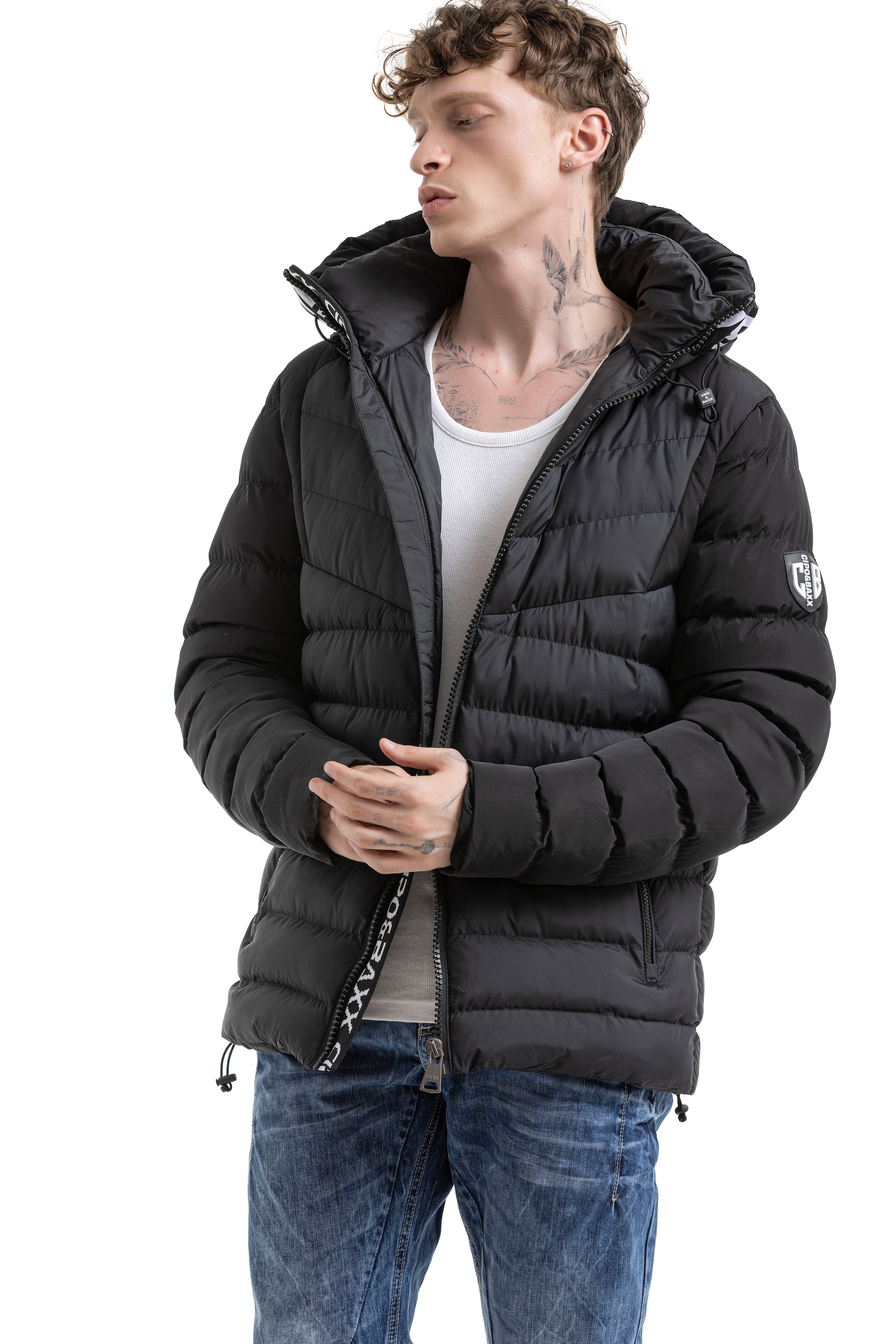 Cipo & Baxx Steppjacke mit Kapuze