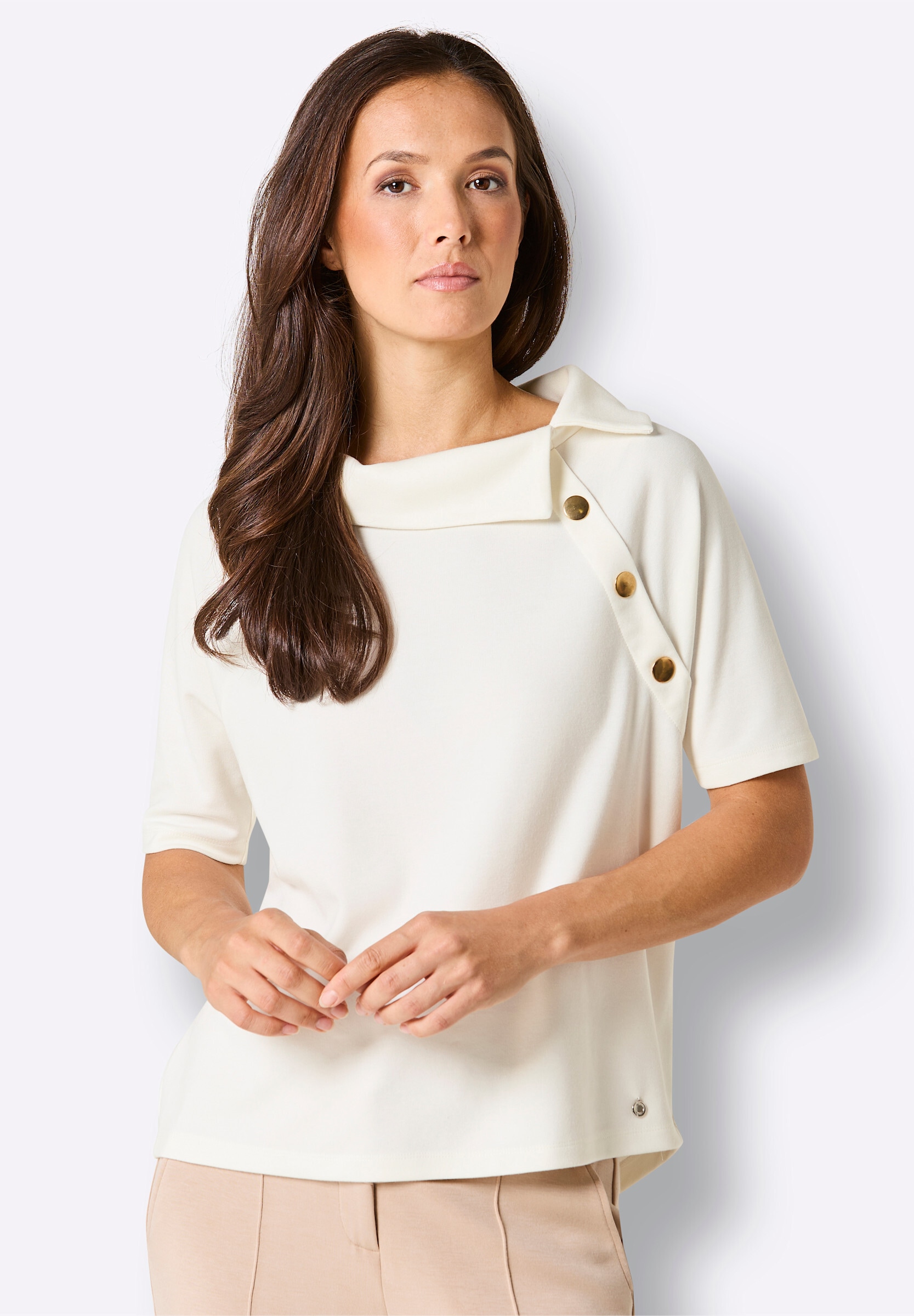 creation L T-Shirt »Modal-Shirt Kurzarmshirt«