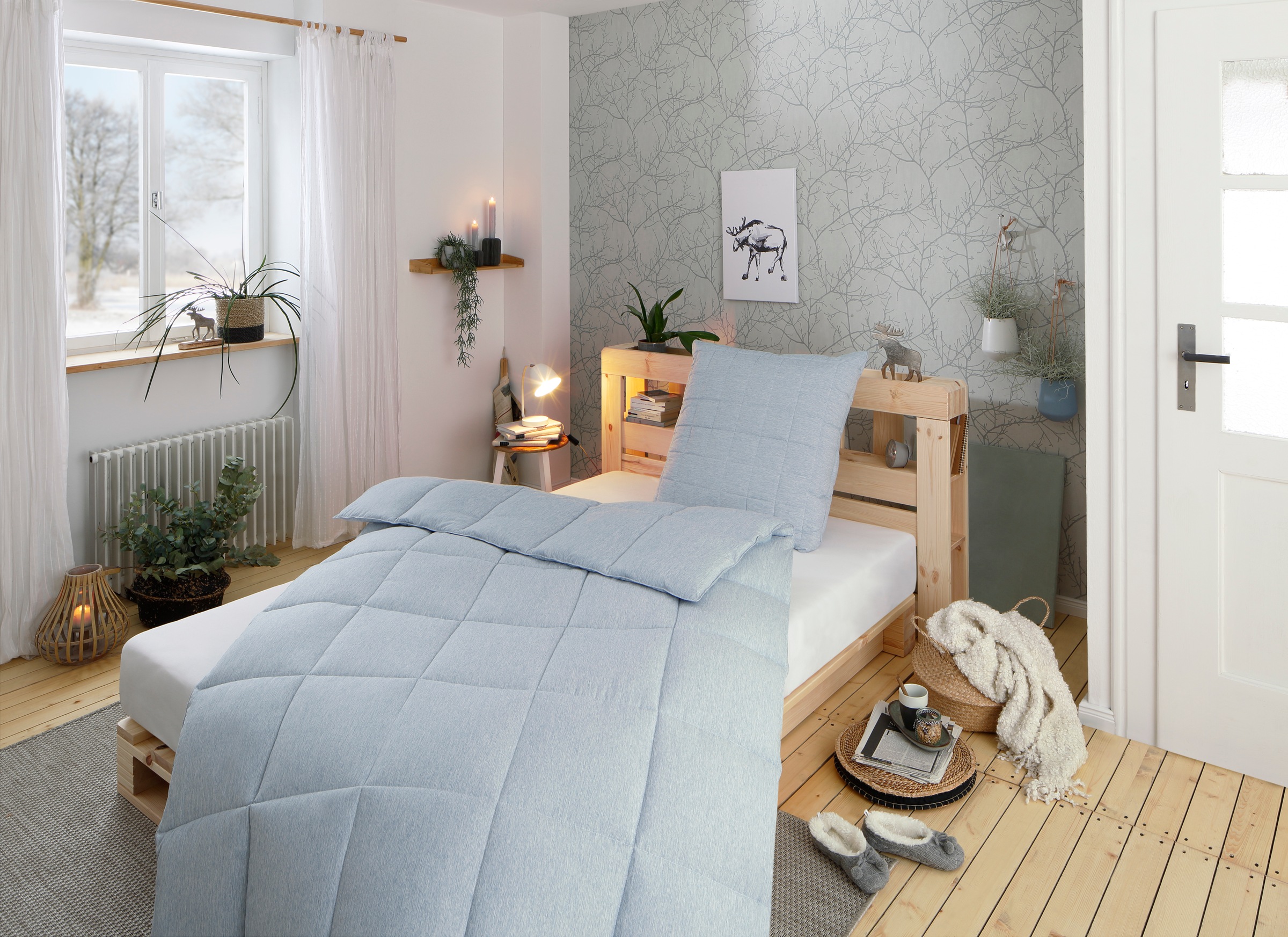 Älgdröm Kunstfaserbettdecke »Norrström«, warm, Füllung Polyester, Bezug Polyester, (1 St.), Modernes schönes skandinavisches Design mit super Preis-/Leistungsverhältnis; erhältlich in 3 Wärmeklassen