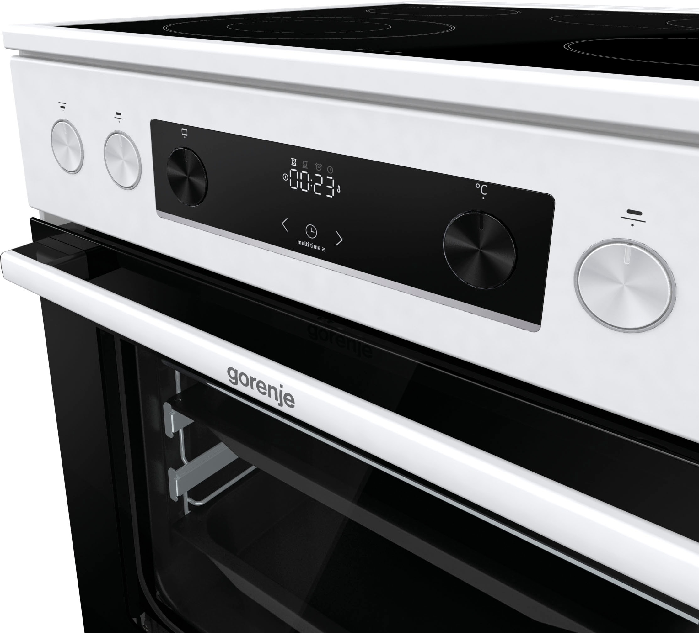 GORENJE Elektro-Standherd »GECS6C70WPA«, mit 2-fach-Teleskopauszug, Aqua Clean, Knusprig genießen – ganz ohne Extra-Kalorien - dank AirFry-Funktion