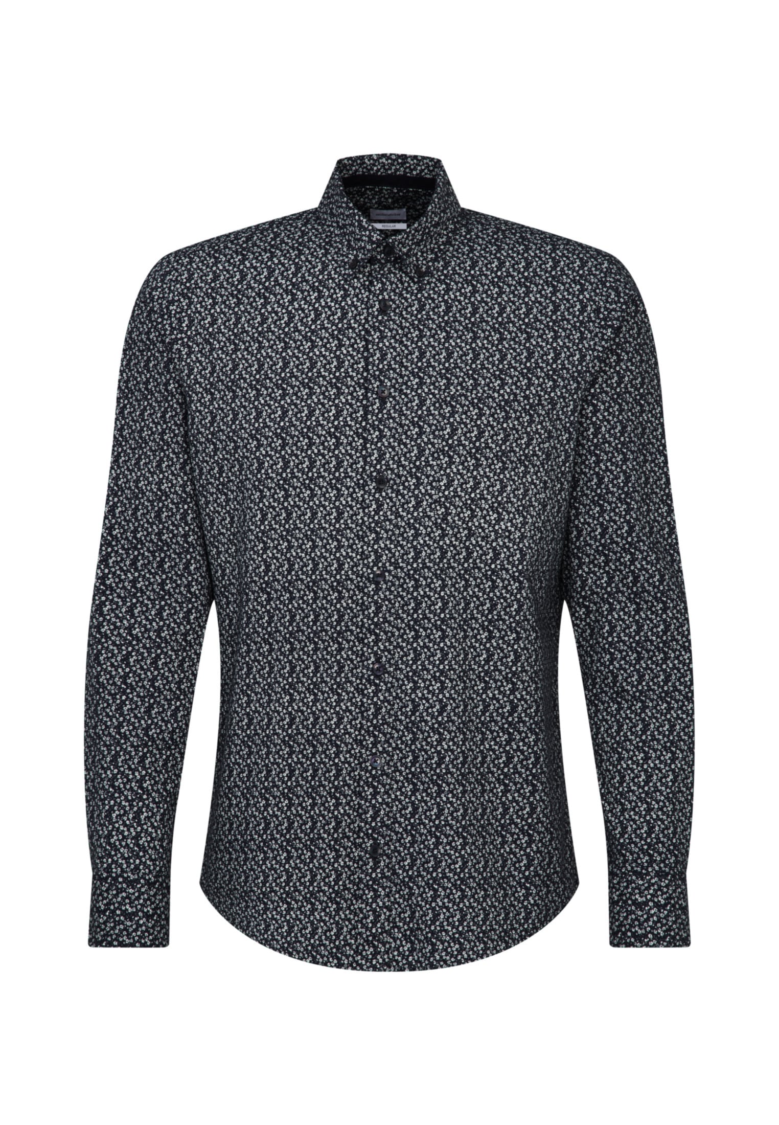 seidensticker Businesshemd »Schwarze Rose«, Regular Langarm Button-Down-Kragen Druck