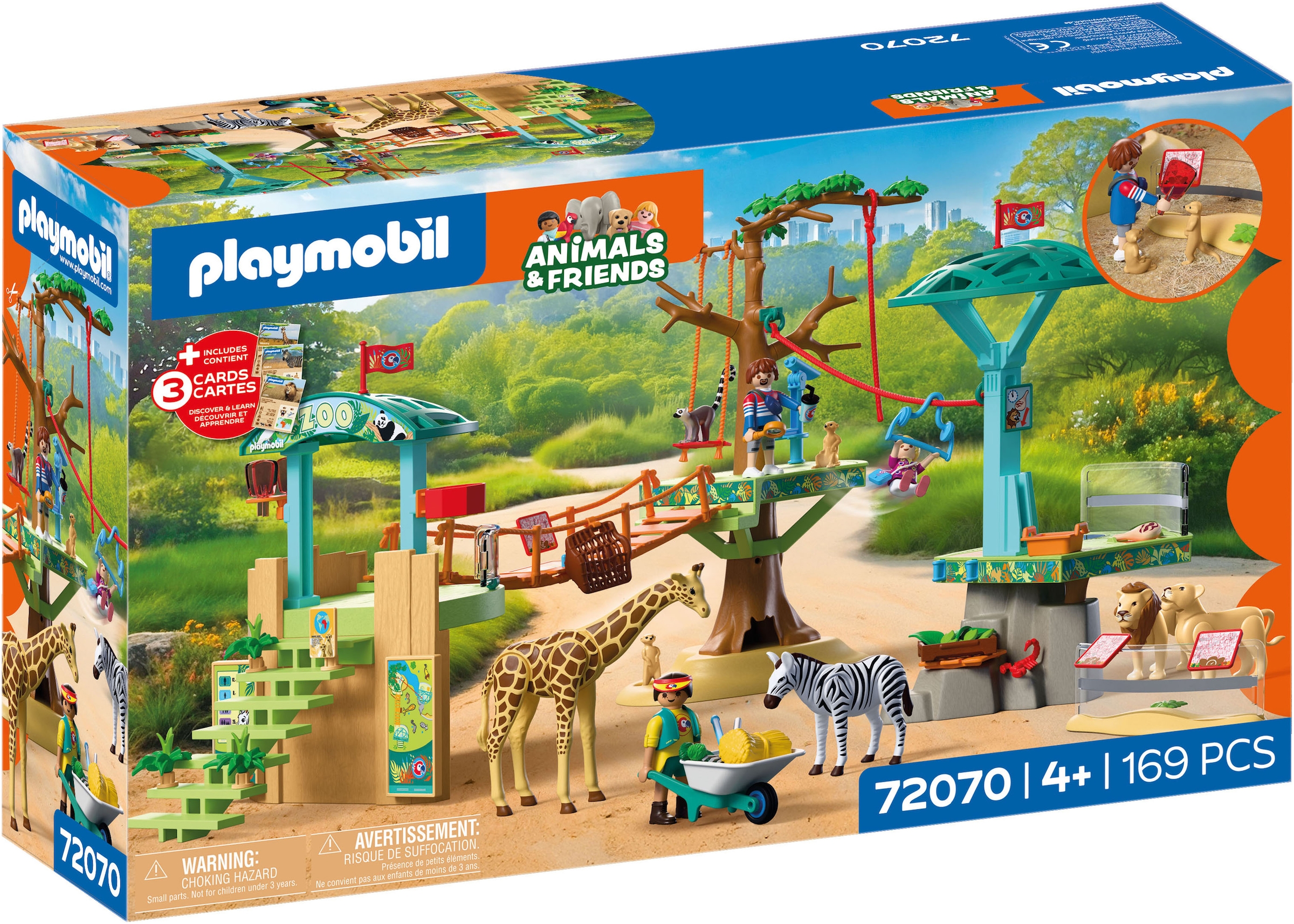 Playmobil® Konstruktions-Spielset »Zoo: Wildnis-Kletterpark (72070), Animals & Friends« Made in Europe