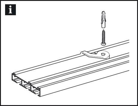 GARDINIA Gardinenstangenhalter »Deckenträger 3-laufig«, (2 St.), Serie Flächenvorhang-Technik Atlanta 3-läufig