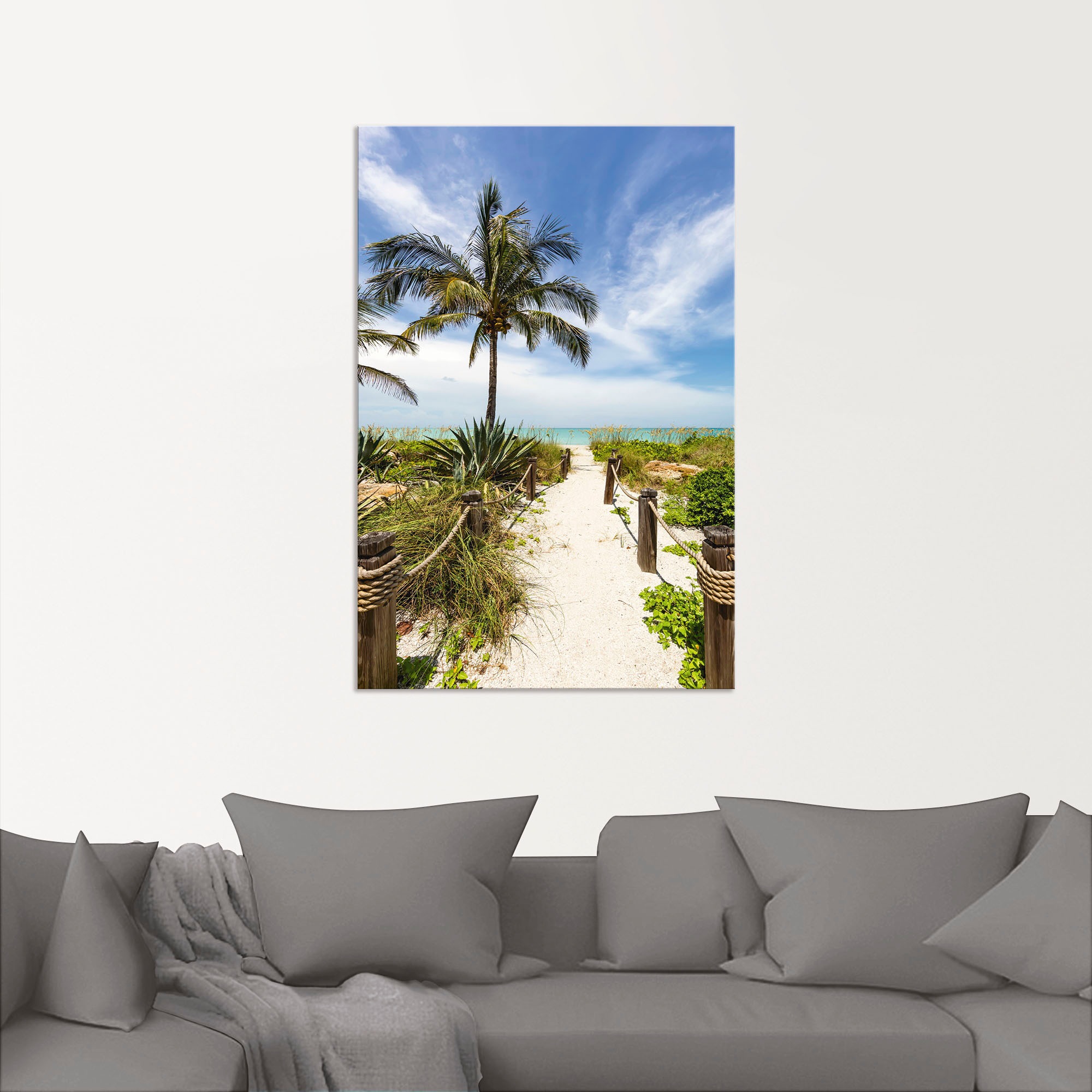Artland Wandbild »Weg zum Strand II«, Strandbilder, (1 St.), als Alubild, Outdoorbild, Poster, Wandaufkleber in verschied. Größen