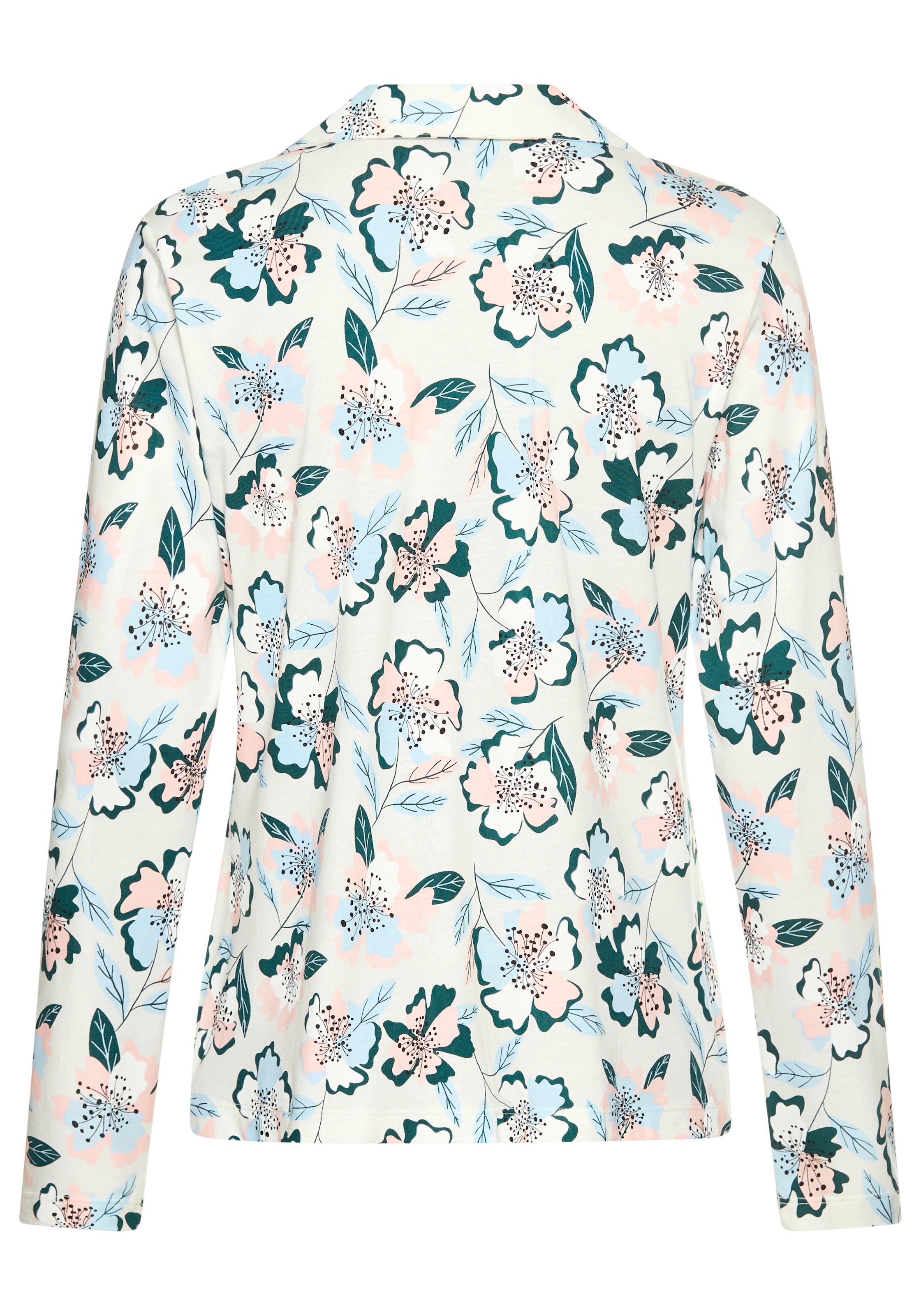 s.Oliver Pyjamaoberteil 1-teilig,  mit schönen Knöpfen mit Logo Druck