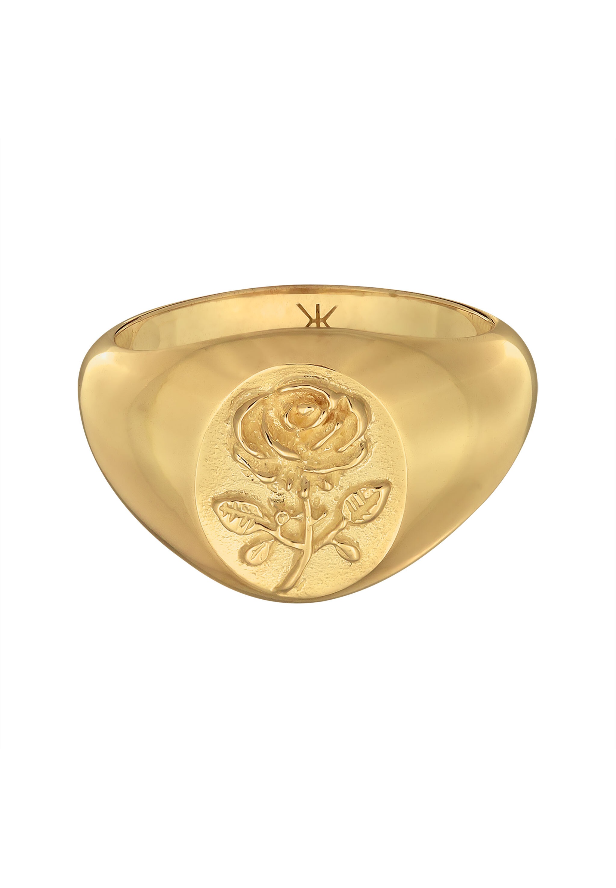 Kuzzoi Siegelring »Ring Siegelring Rose Flower 925 Sterling Silber«