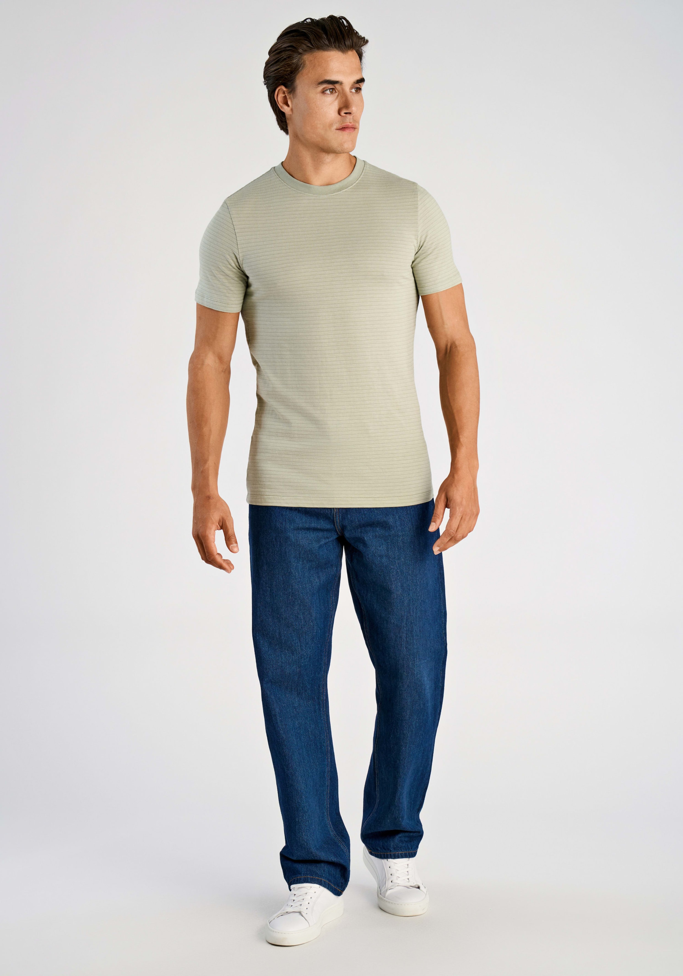 LINDBERGH Rundhalsshirt mit feiner Struktur