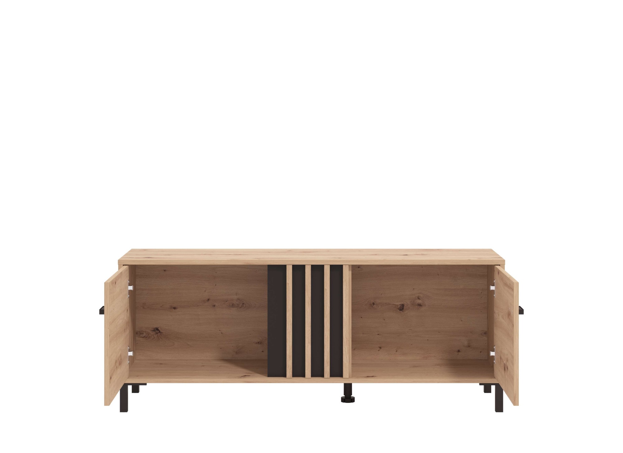 Home affaire Lowboard »LAVAL, TV-Board, TV-Kommode, TV-Schrank, TV-Unterschrank, TV-Möbel« Modernes Lowboard in Artisan-Dekor mit viel Stauraum, Lamellen-Optik