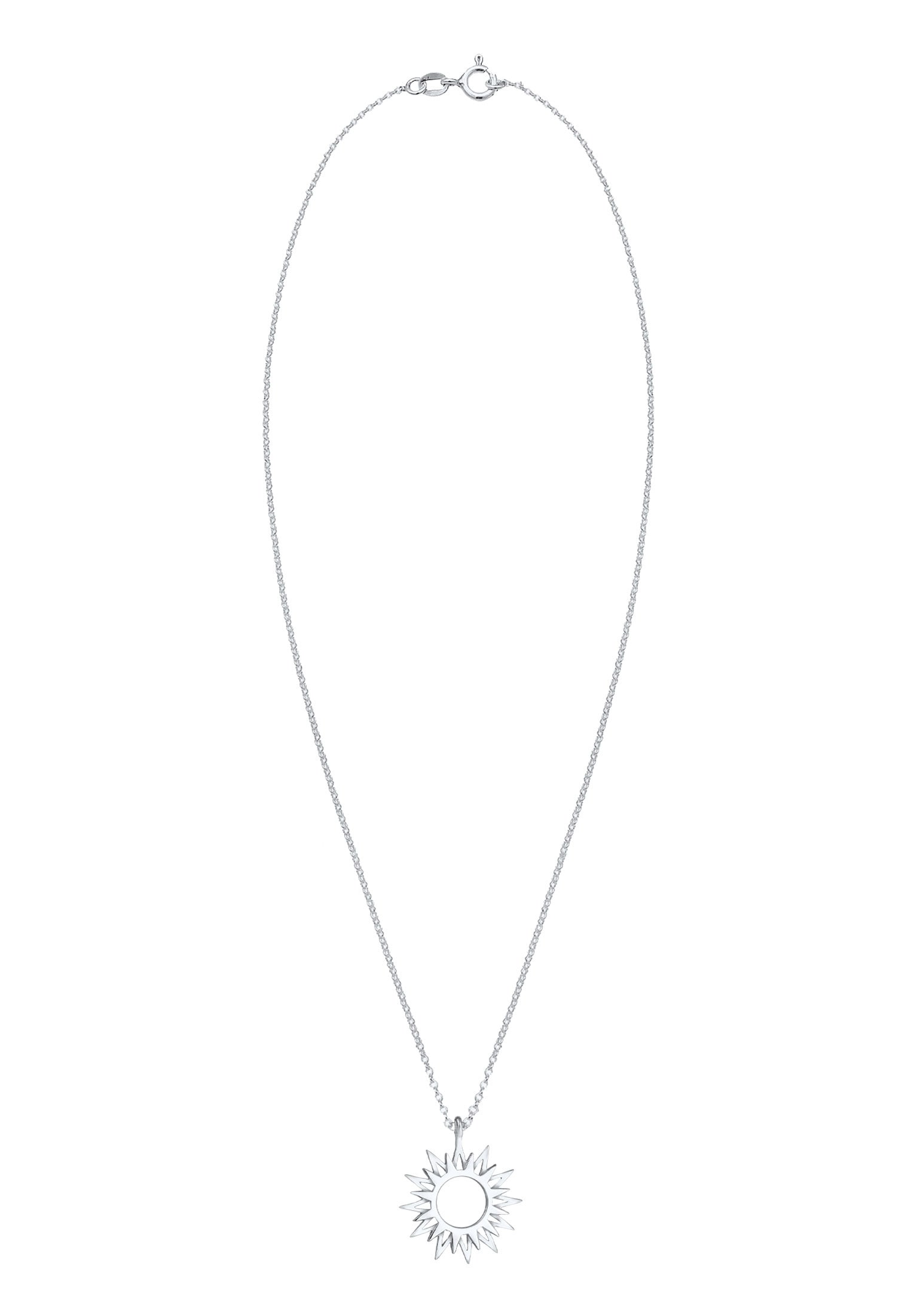 Elli Kette mit Anhänger »Halskette Sonne Sun Strahlen Astro Symbol 925 Silber«