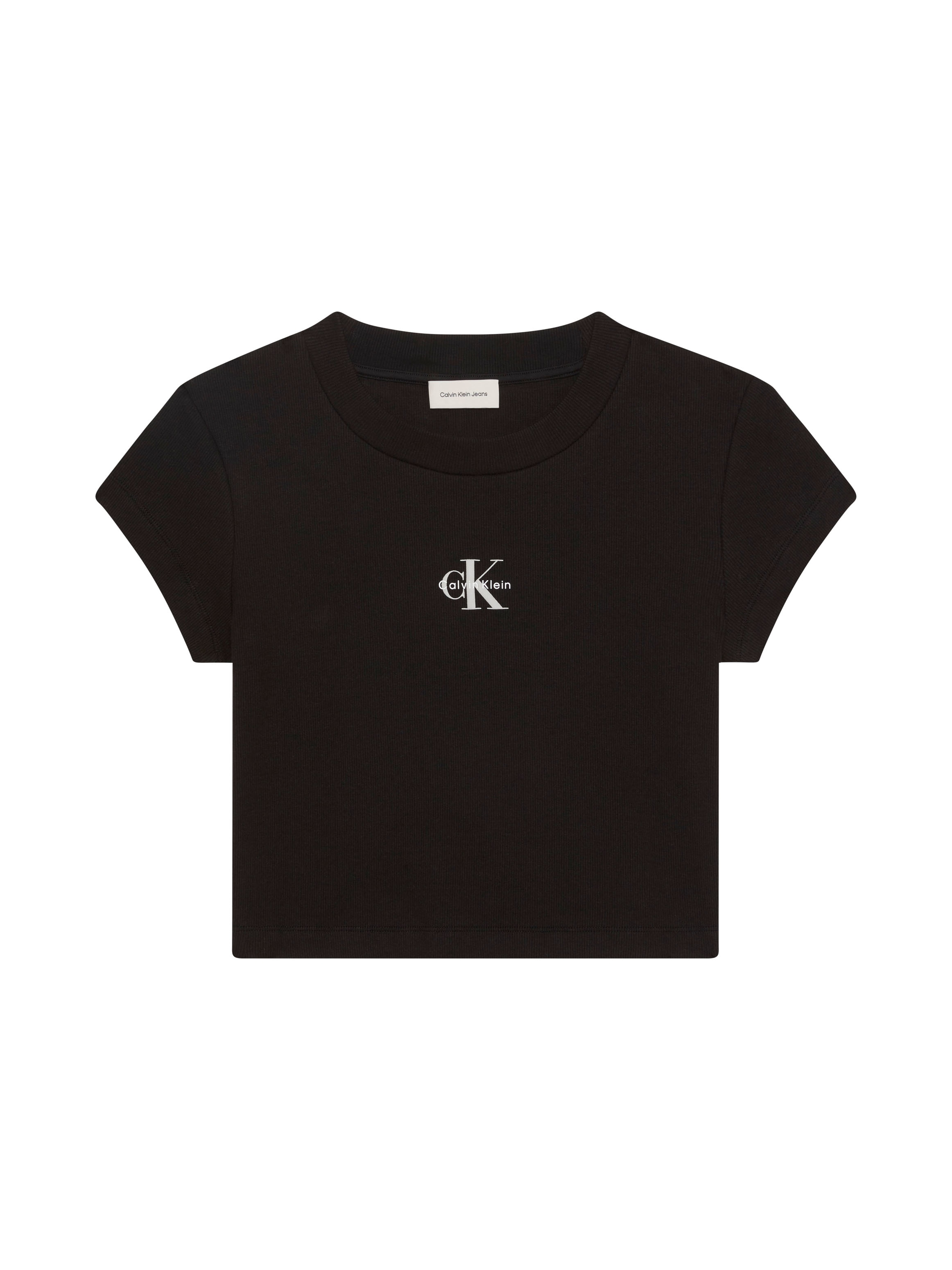 Calvin Klein Jeans T-Shirt »MONOGRAM BABY TEE« Rundhalsausschnitt, taillenlang