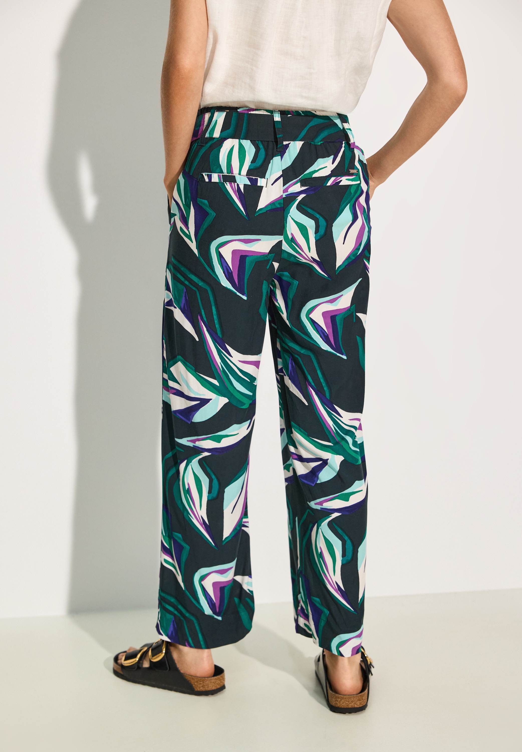 Cecil Stoffhose »Style Neele«, (mit Bindegürtel), mit Gürtel