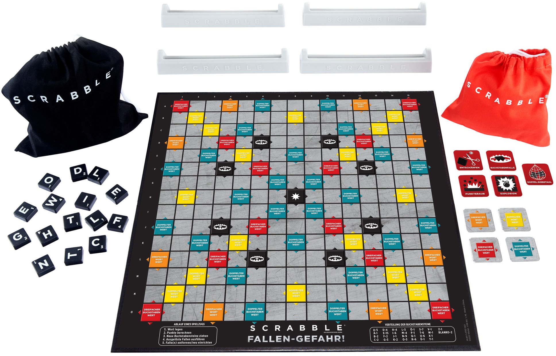 Mattel games Spiel »Scrabble Fallen-Gefahr«