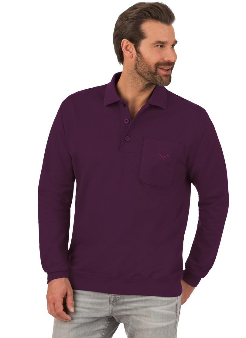 Trigema Sweatshirt »TRIGEMA Sweat-Qualität« bestellen OTTO online Polo bei aus Langarm