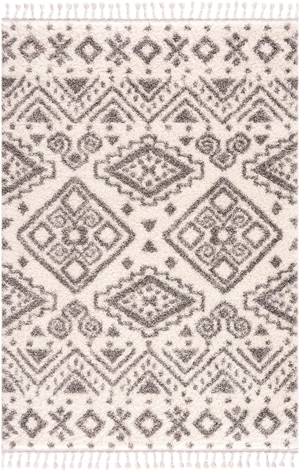 Carpet City Hochflor-Teppich »Pulpy 541«, rechteckig, 30 mm Höhe, besonders weich, mit Fransen, Ethno Look