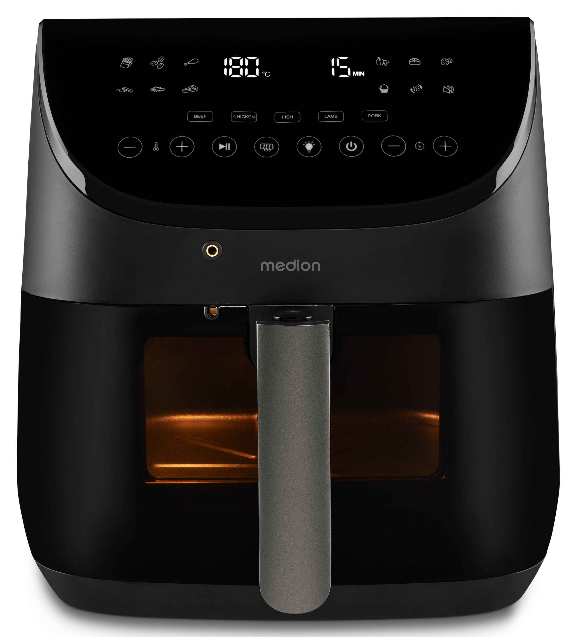 Medion® Heißluftfritteuse »MD13060« 1700 W Temperaturfühler, DC-Motor, leiser Betrieb, PFAS-freie SP