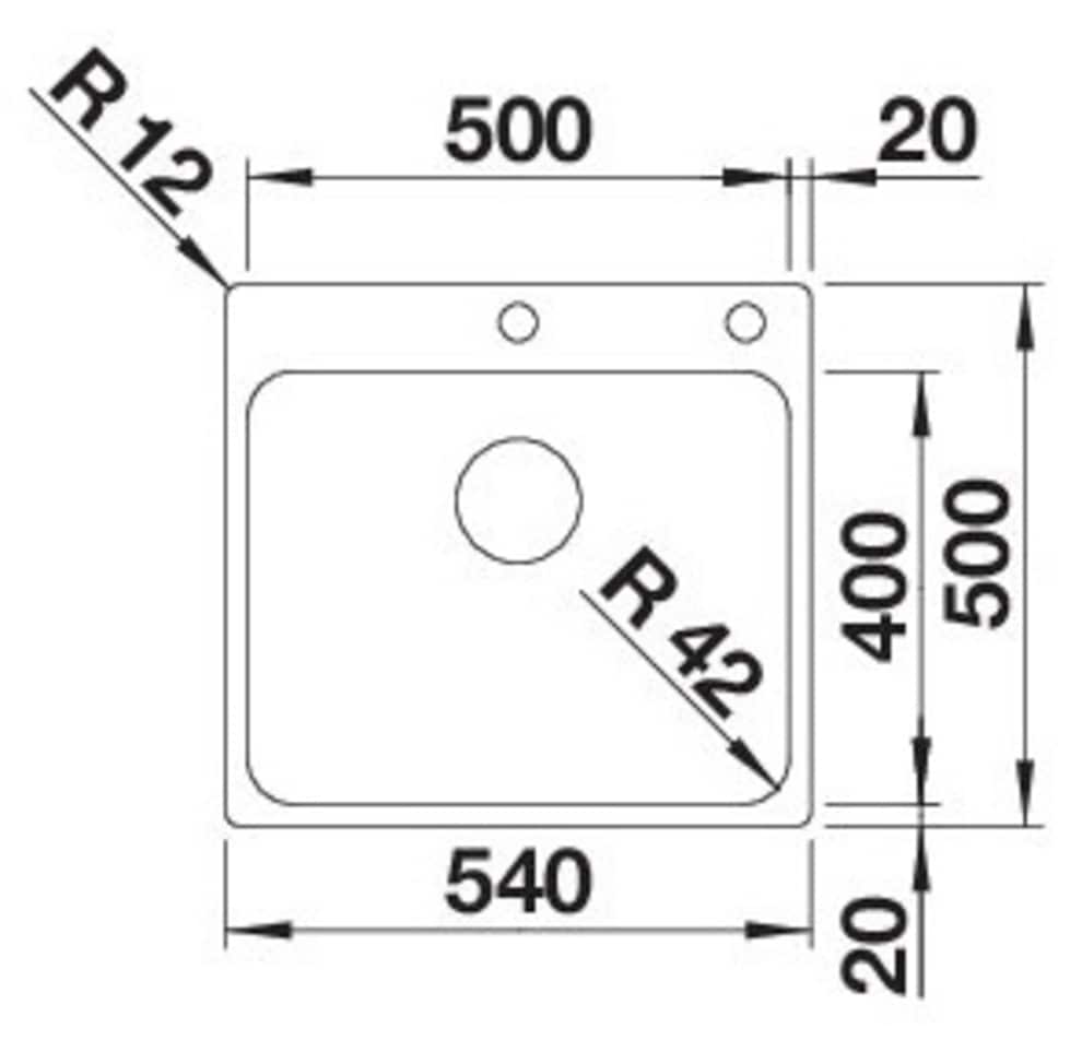Blanco Edelstahlspüle »SOLIS 500-IF/A« 1 Stk. tlg. zum wechselseitigen Einbau geeignet