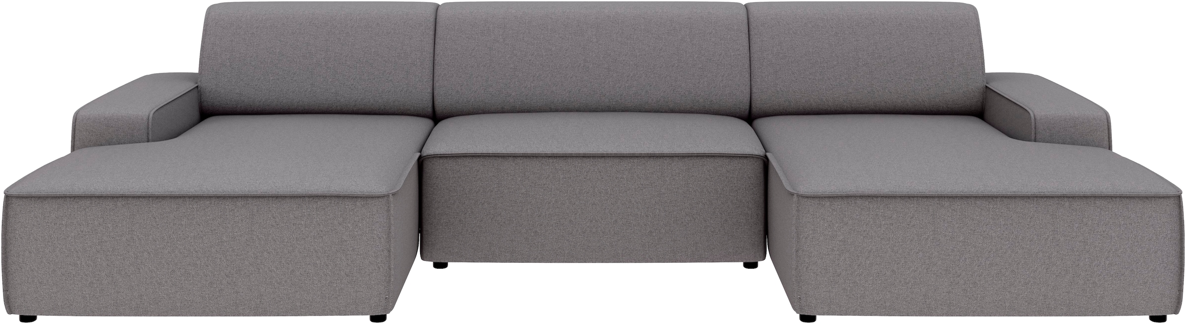 TRENDMANUFAKTUR Wohnlandschaft »Graz, wahlweise mit Sitzvorschub und Bettkasten, U-Form, Breite 329 cm«, in Cord-, haustierfreundlichem LEO Struktur- oder LUMOS-3D-Bezug