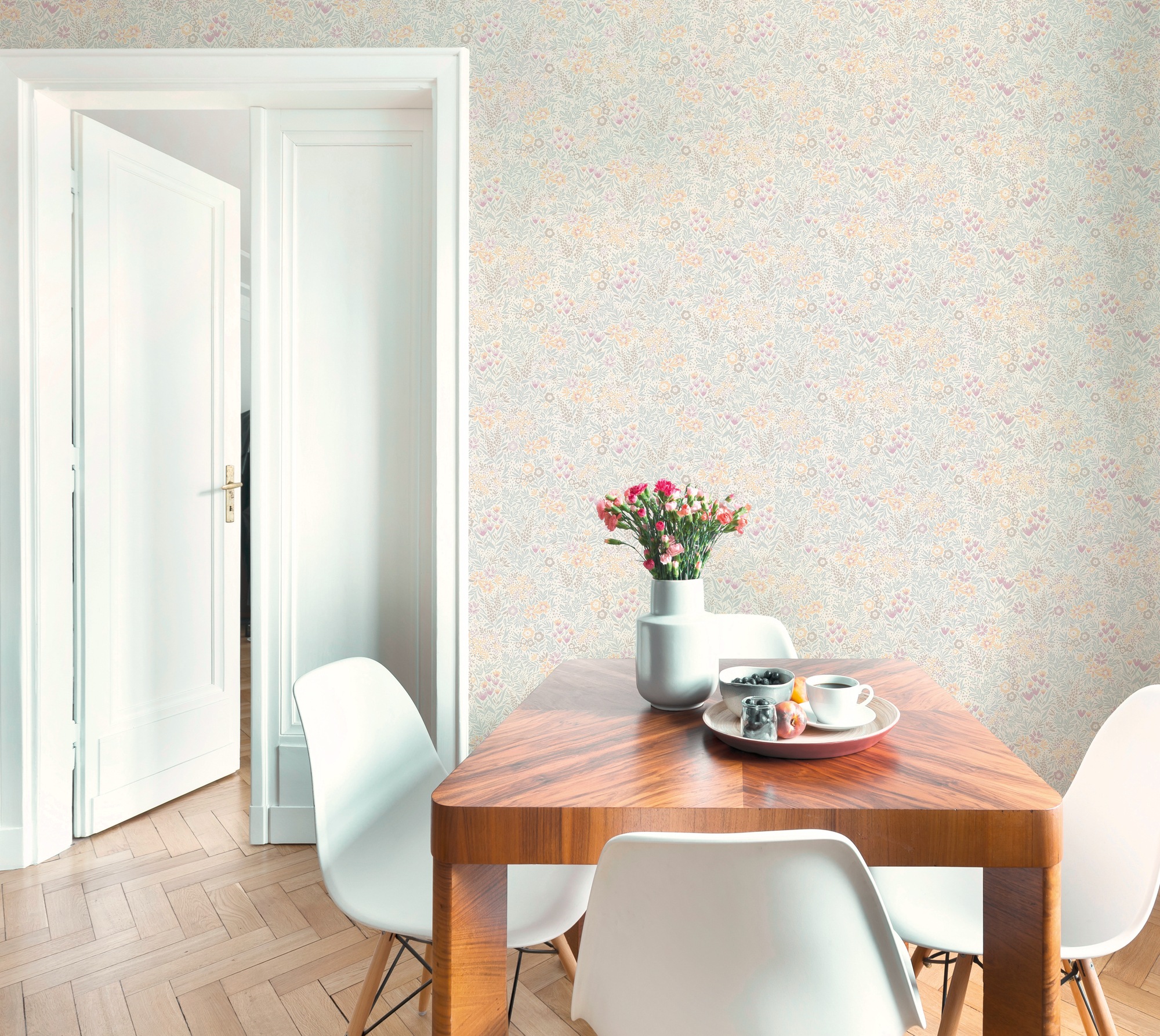A.S. Création Vliestapete »Attractive 3 Florales Wiesenmuster« floral aufgeschäumt glänzend, fein strukturiert