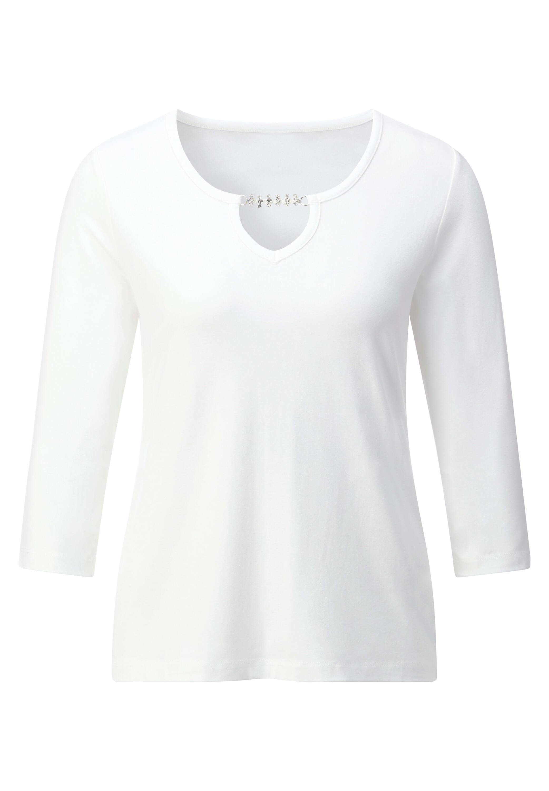 creation L T-Shirt »Shirt 3/4-Arm-Shirt mit Zierkette«