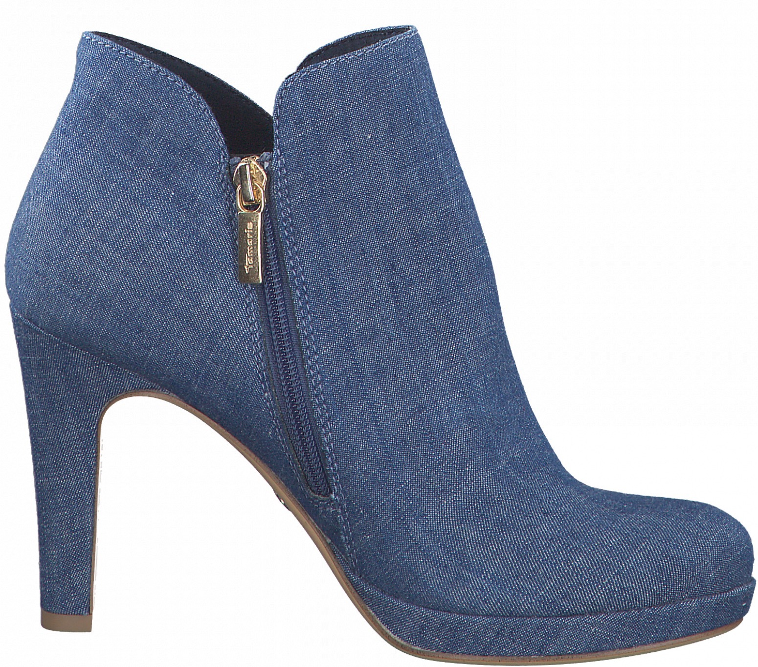 High-Heels Ankle Boots im Jeans Look