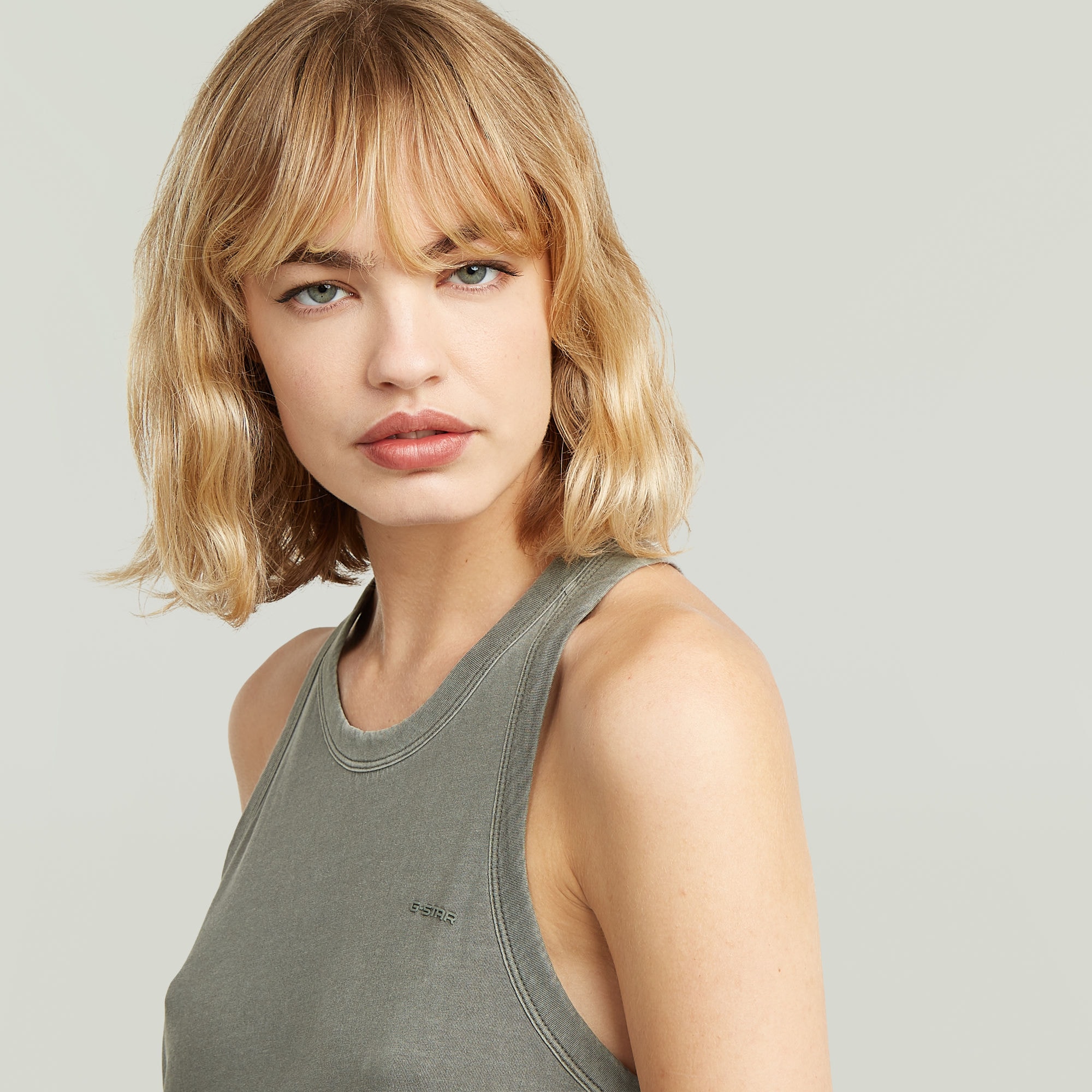 G-STAR Maxikleid »Washed Tank Maxi Dress wmn« mit Racerback, Baumwolle