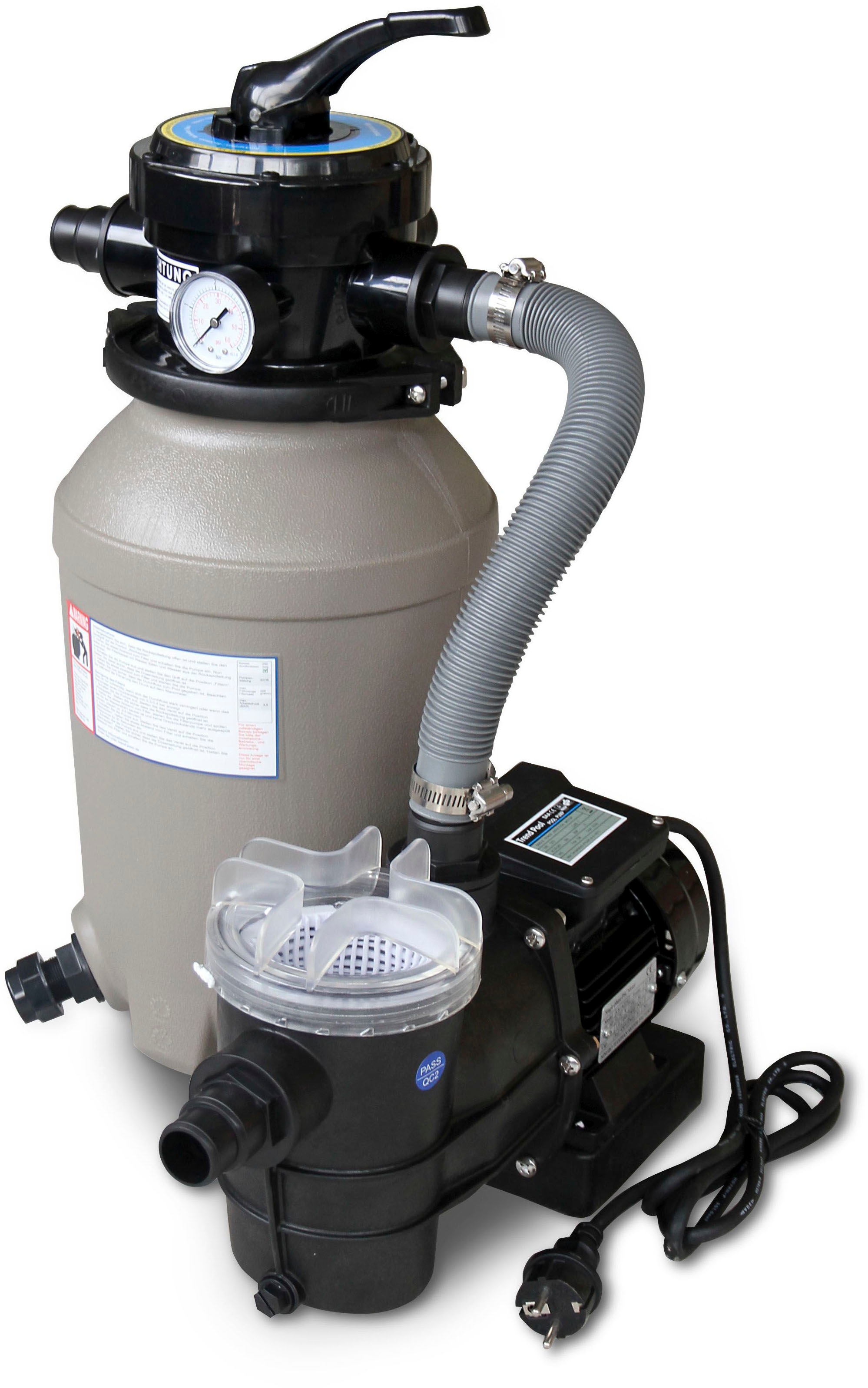 Karibu Rechteckpool »Milano B« BxLxH: 462x483x124cm, mit Sonnenterrasse