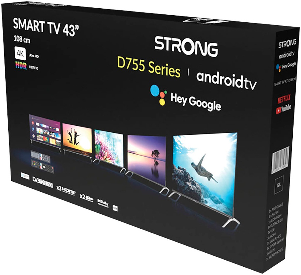 Strong LED-Fernseher »SRT 43UD7593«, 4K Ultra HD, Android TV-Smart-TV
