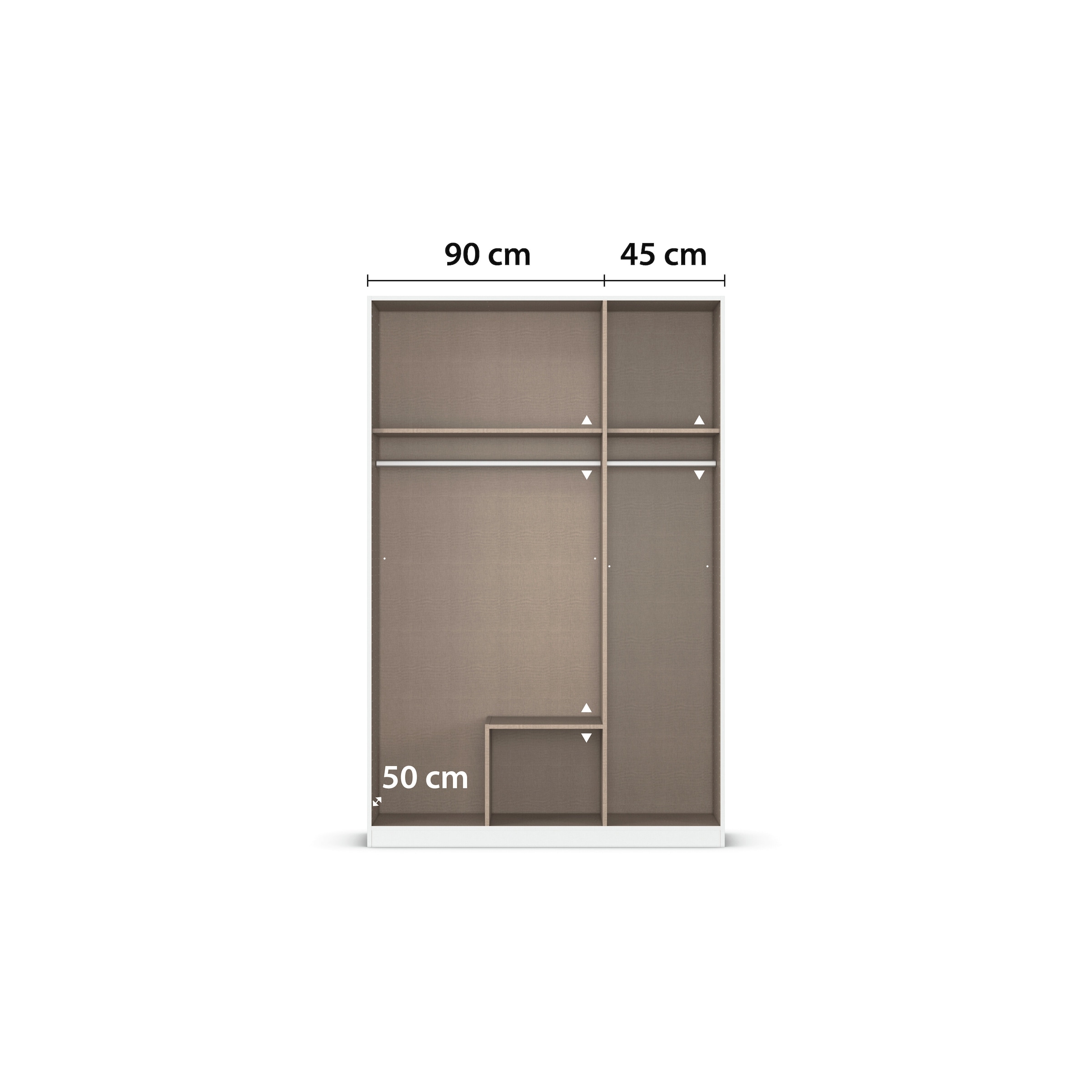 OTTO home Kleiderschrank »Schlafzimmer Schrank Garderobe RONDO Breiten 136/181/226/271 cm« 3 verschiedene Ausstattungen BASIC/CLASSIC/PREMIUM (inkl. SOFT-CLOSE),  elegante ovale Spiegelelemente Metallgriffe in Schwarz MADE IN GERMANY