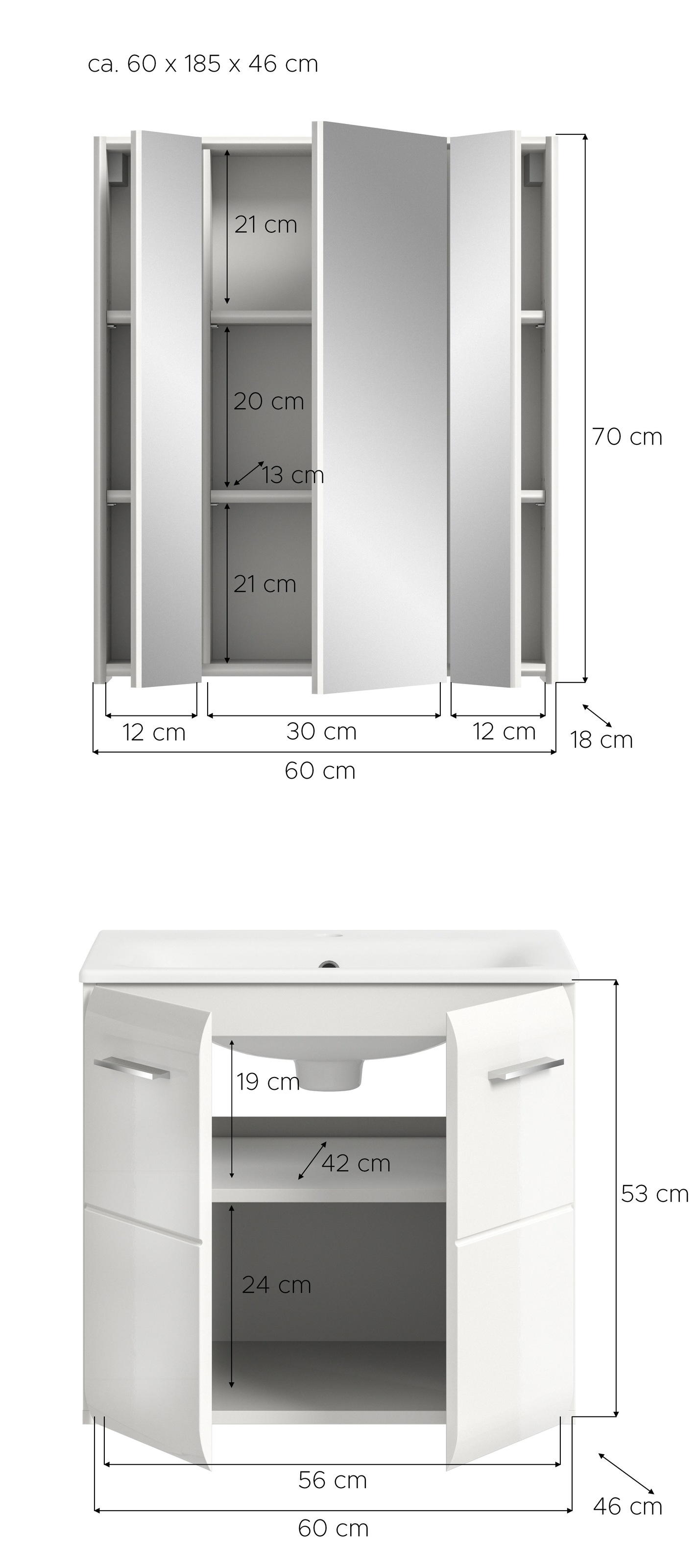 INOSIGN Badezimmer-Set Set, 3 Stk. tlg.