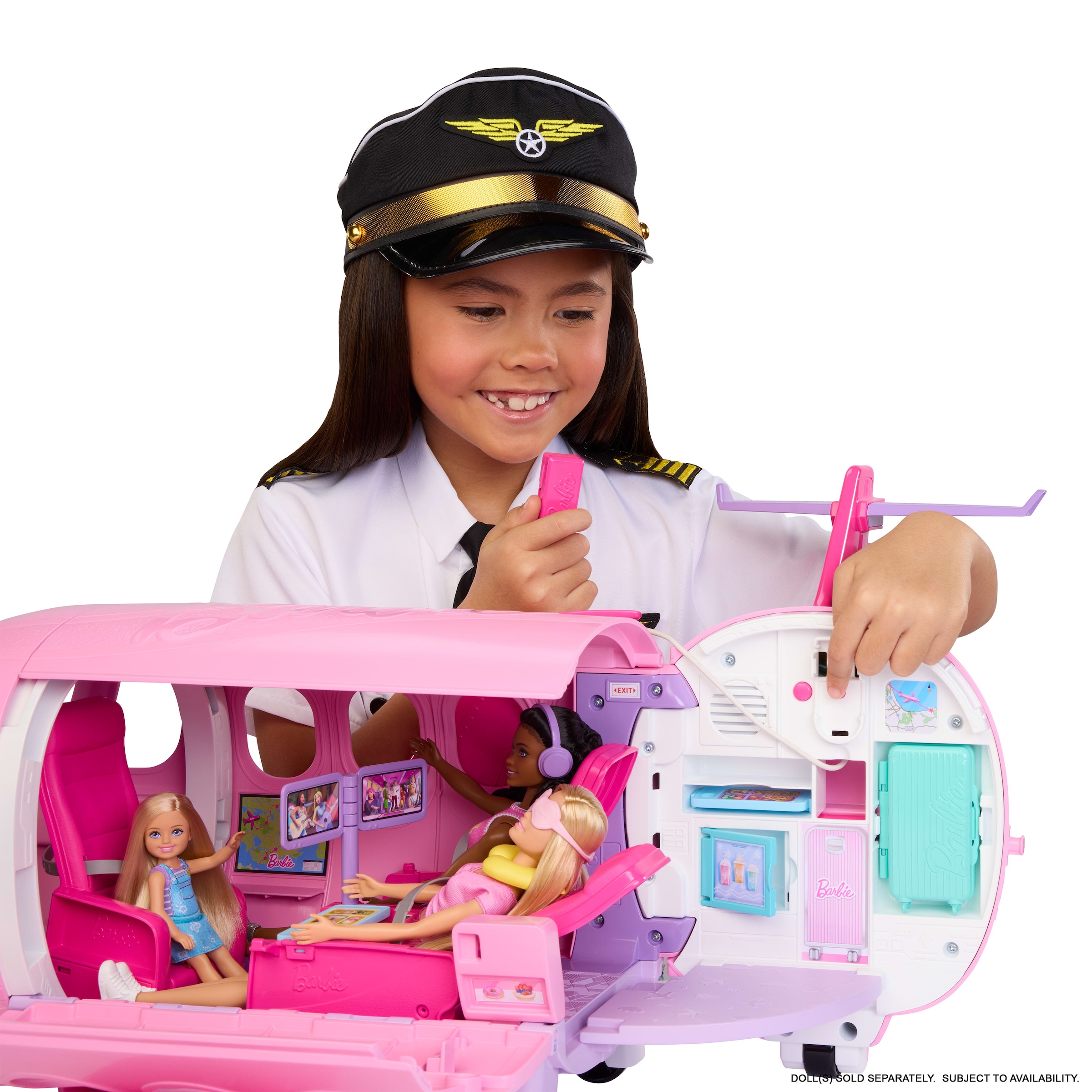 Barbie Spielzeug-Flugzeug »Barbie Traumland Traumflugzeug« mit Sound; Länge ca. 72 cm