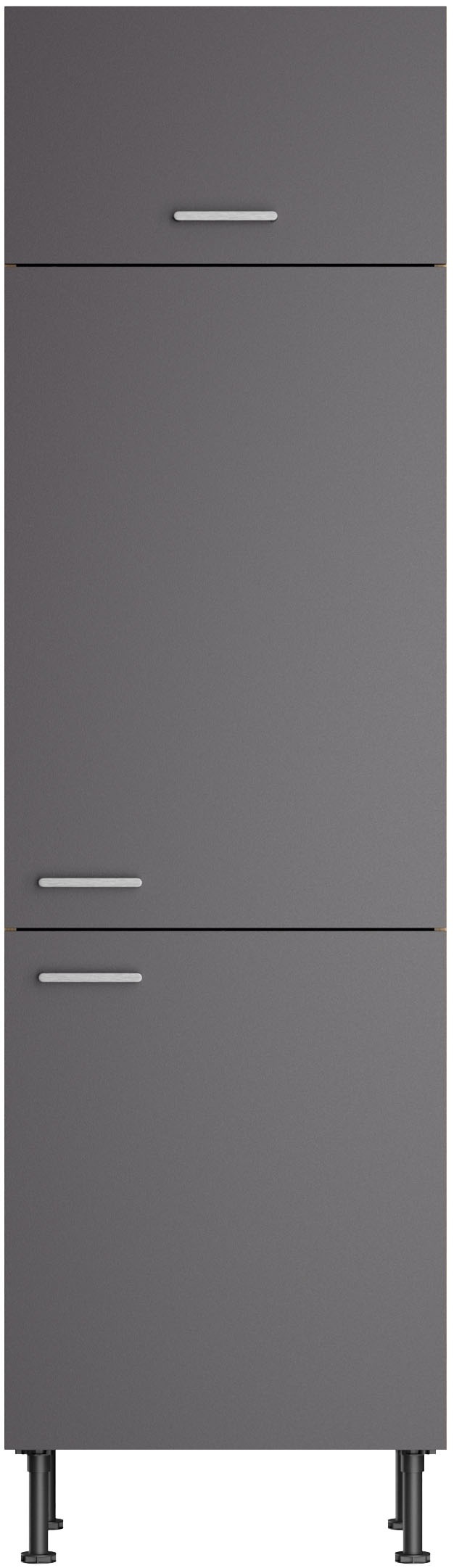 KOCHSTATION Kühlumbauschrank »KS-Lucy« Breite 60 cm, m. 2 Türen, 1 Klappe, Soft-Close, höhenverstellbare Füße