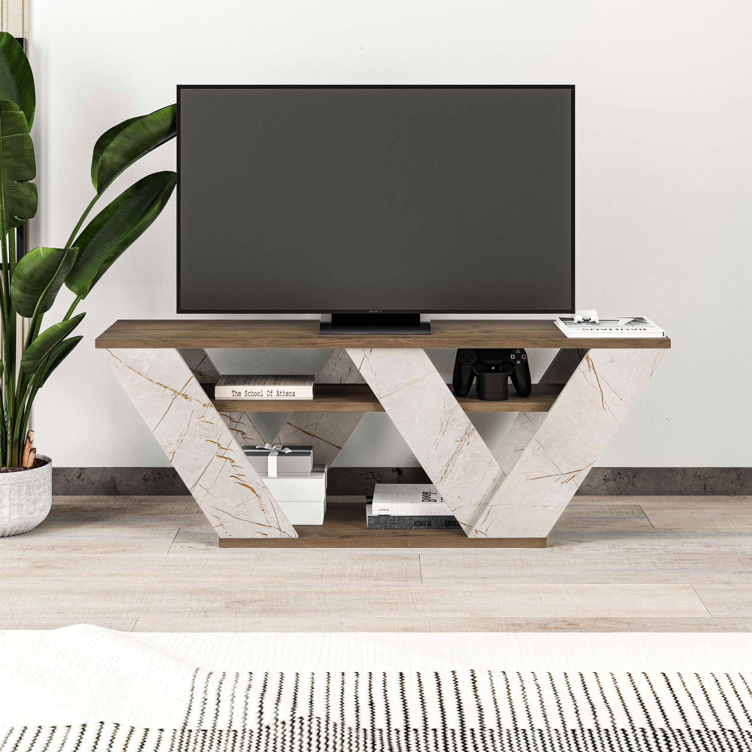 Decortie TV-Schrank »Thales TV Schrank«, (Packung), Einfache Montage,Platzsparend