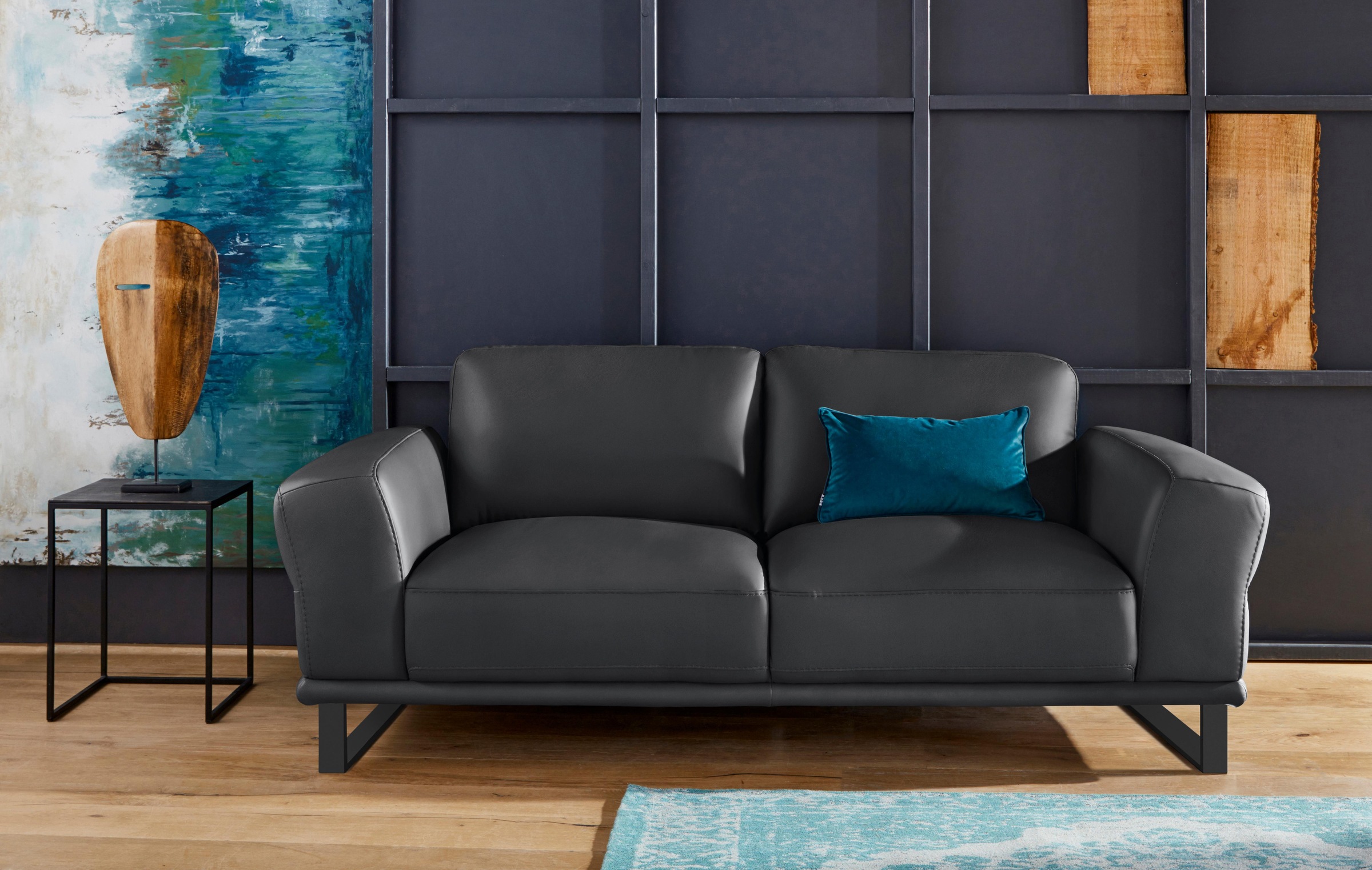 W.SCHILLIG 2-Sitzer »montanaa«, mit Metallkufen in Schwarz pulverbeschichtet, Breite 192 cm