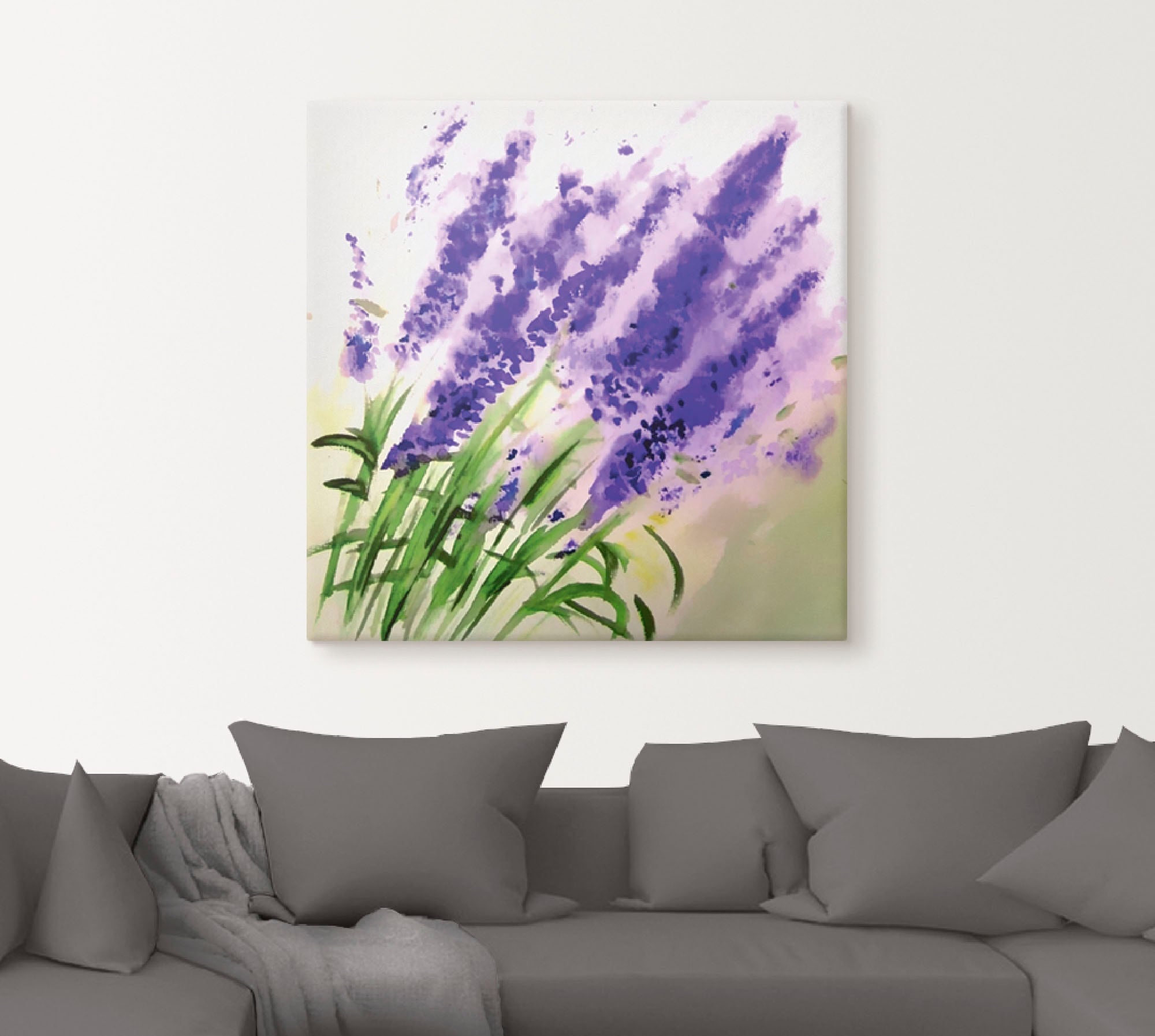 Leinwandbild, versch. Poster OTTO oder (1 als im »Lavendel-aquarell«, Größen in St.), Blumen, Online Wandbild Artland Wandaufkleber Shop