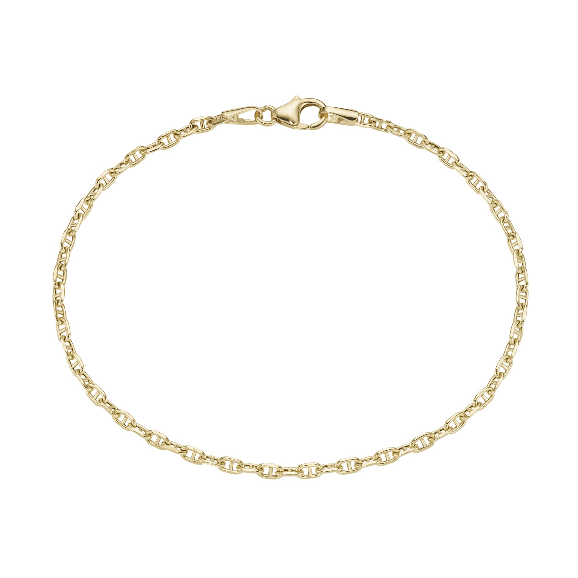 Armband »Armband Stegankerkette, diamantiert, Gold 585«