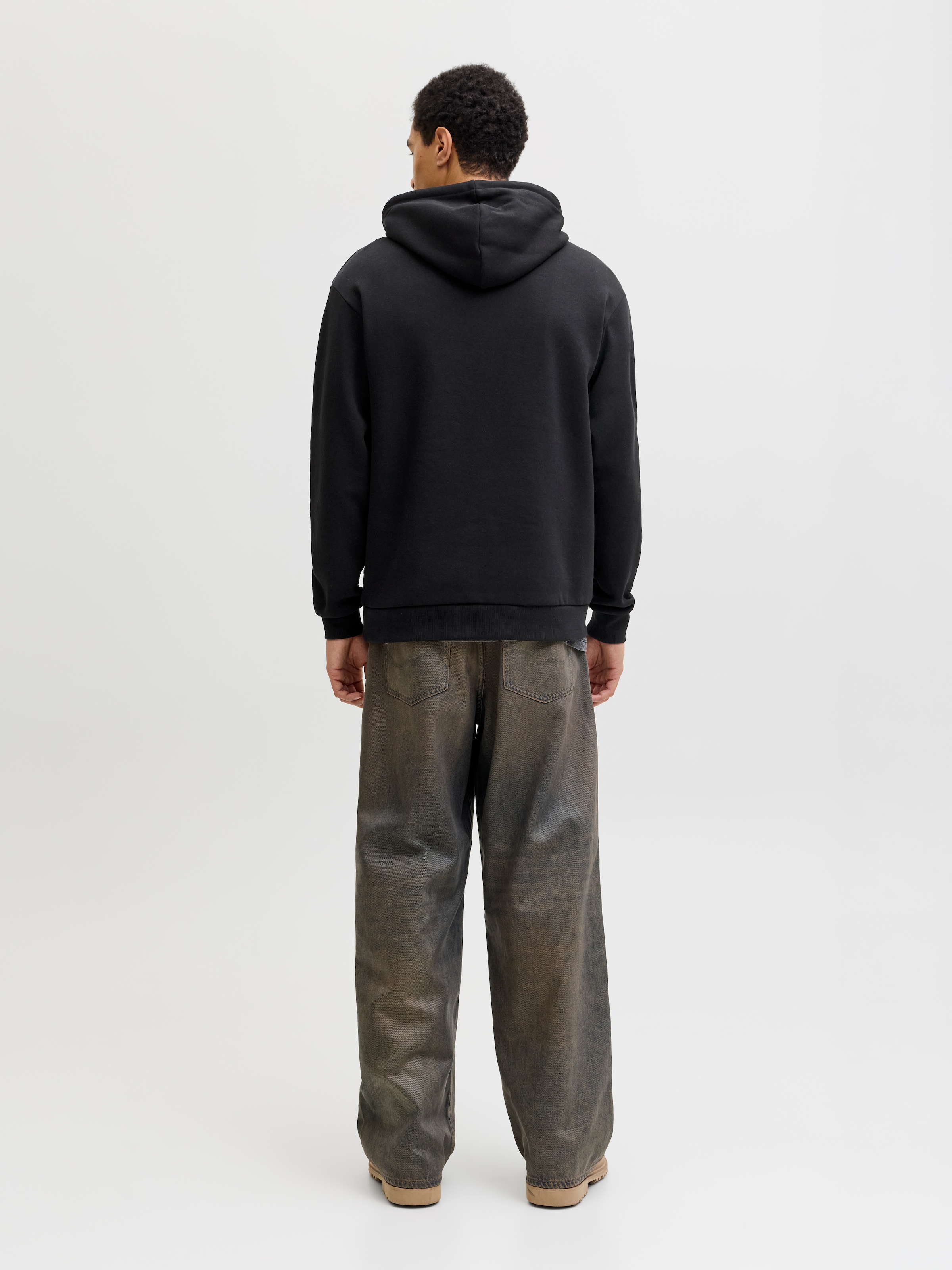 Jack & Jones Kapuzensweatshirt »JJEBRADLEY SWEAT HOOD NOOS«, Materialmix, relaxed fit
